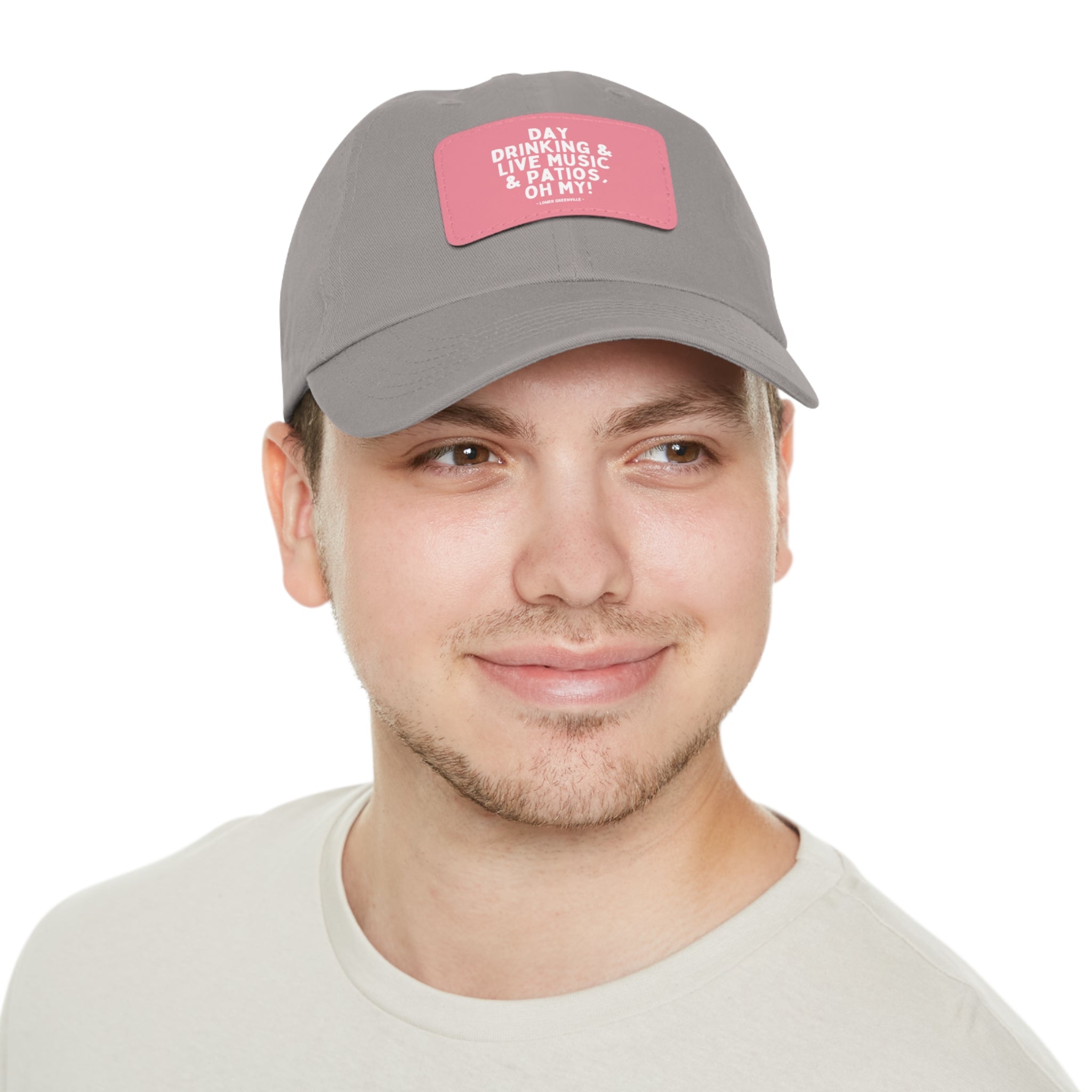 Day Drinking, & Live Music, & Patios, Oh My! Hat with Leather Patch