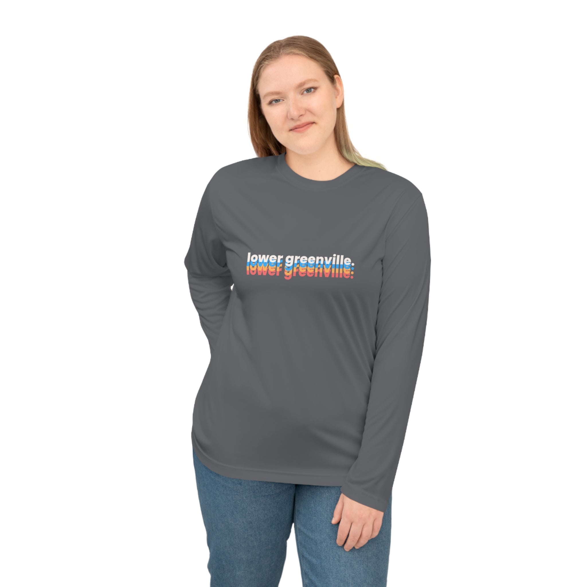 Bright Typography Lower Greenville Athletic Long Sleeve Shirt - Friends of Lower Greenville