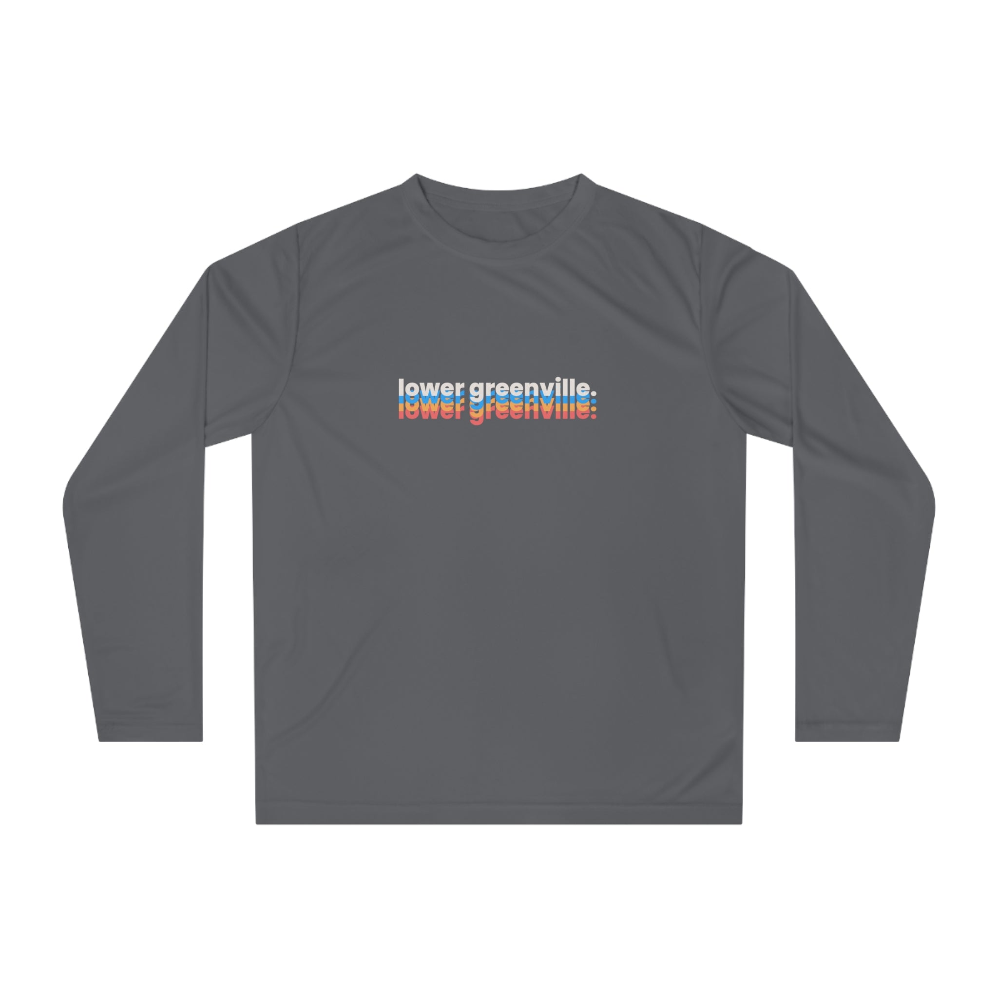 Bright Typography Lower Greenville Athletic Long Sleeve Shirt - Friends of Lower Greenville