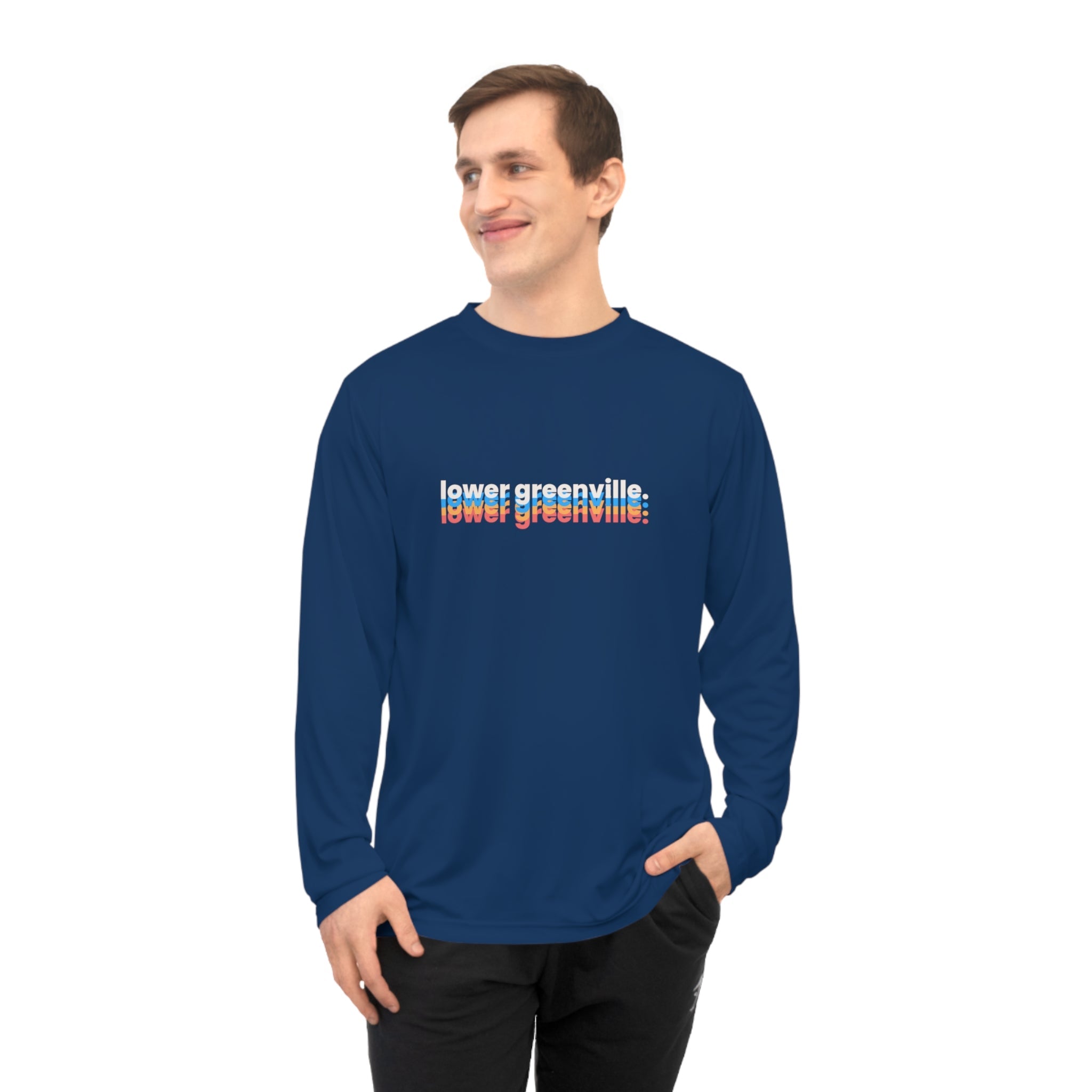Bright Typography Lower Greenville Athletic Long Sleeve Shirt - Friends of Lower Greenville