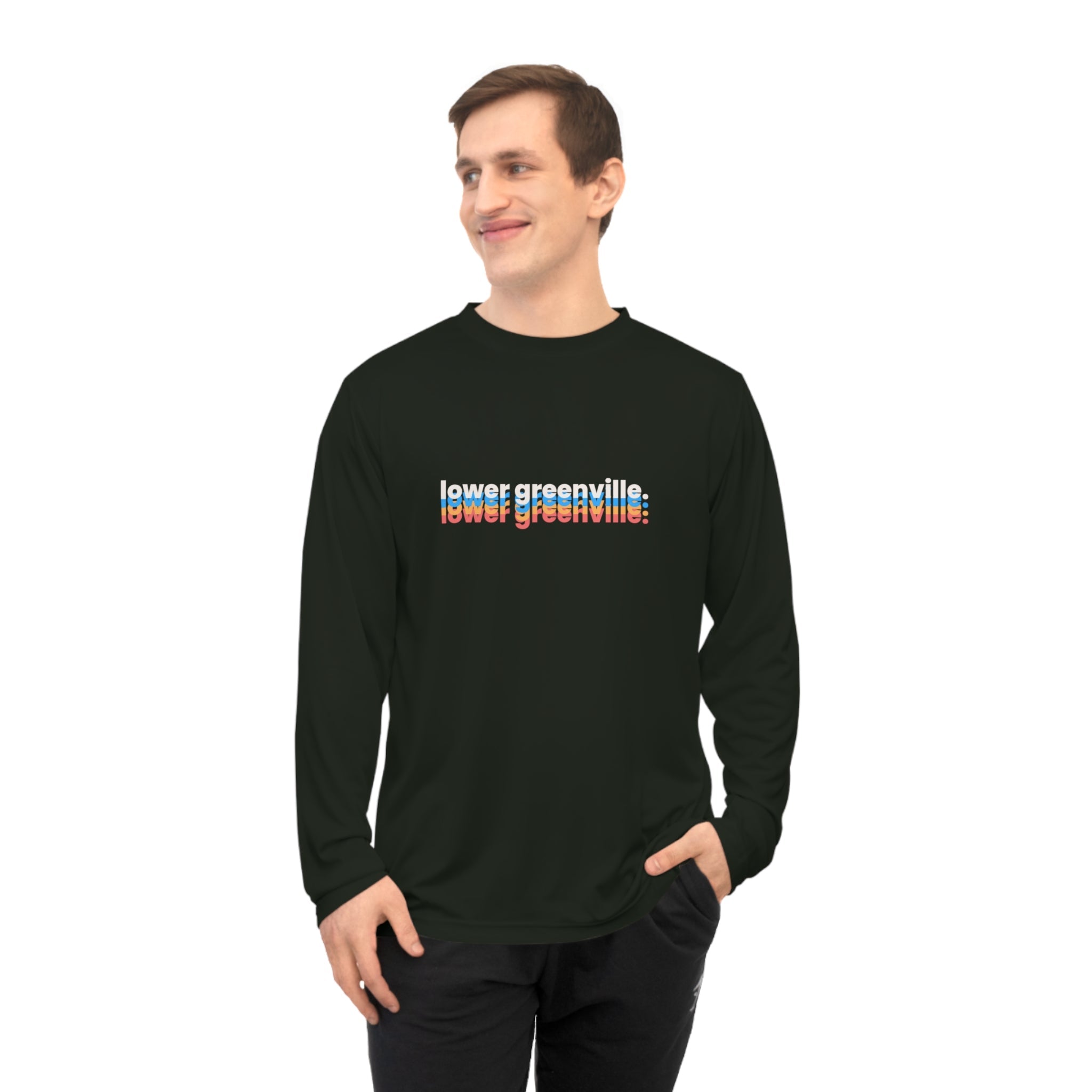Bright Typography Lower Greenville Athletic Long Sleeve Shirt - Friends of Lower Greenville