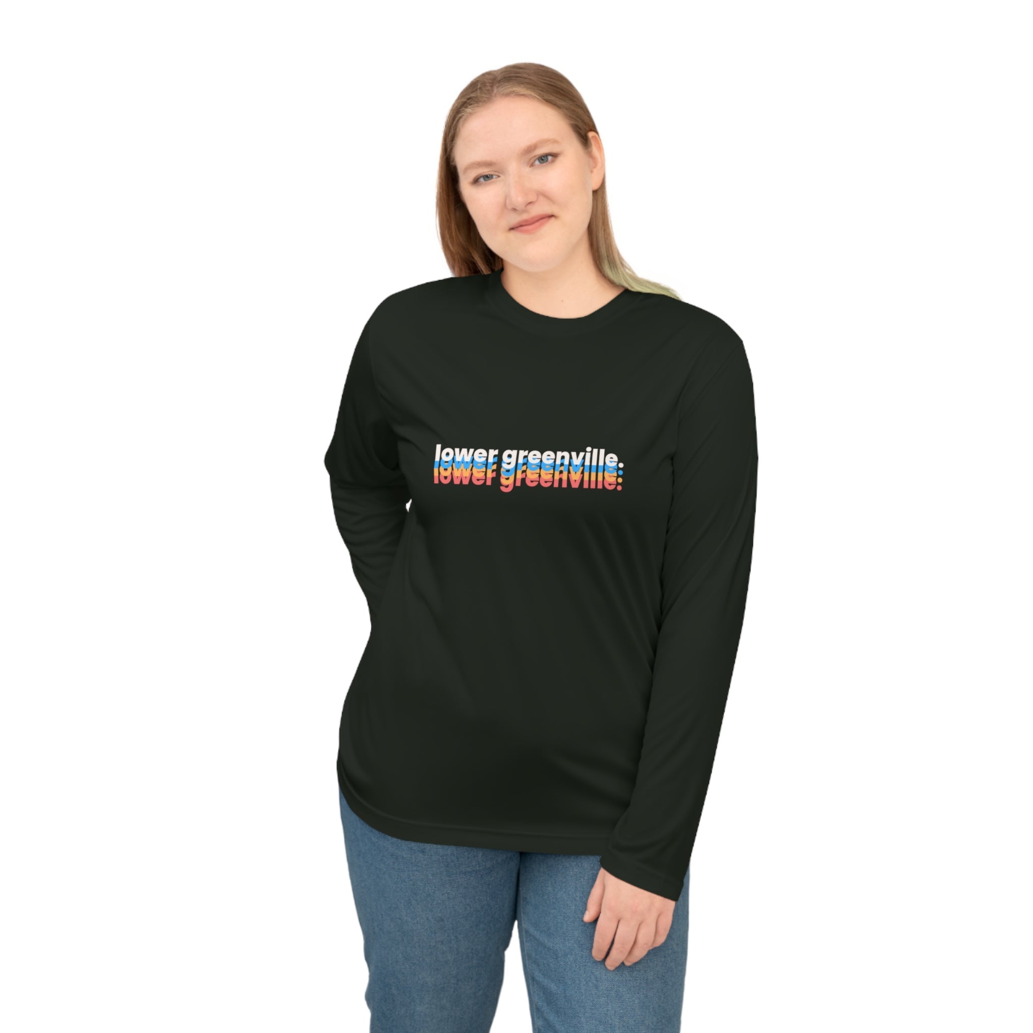 Bright Typography Lower Greenville Athletic Long Sleeve Shirt - Friends of Lower Greenville