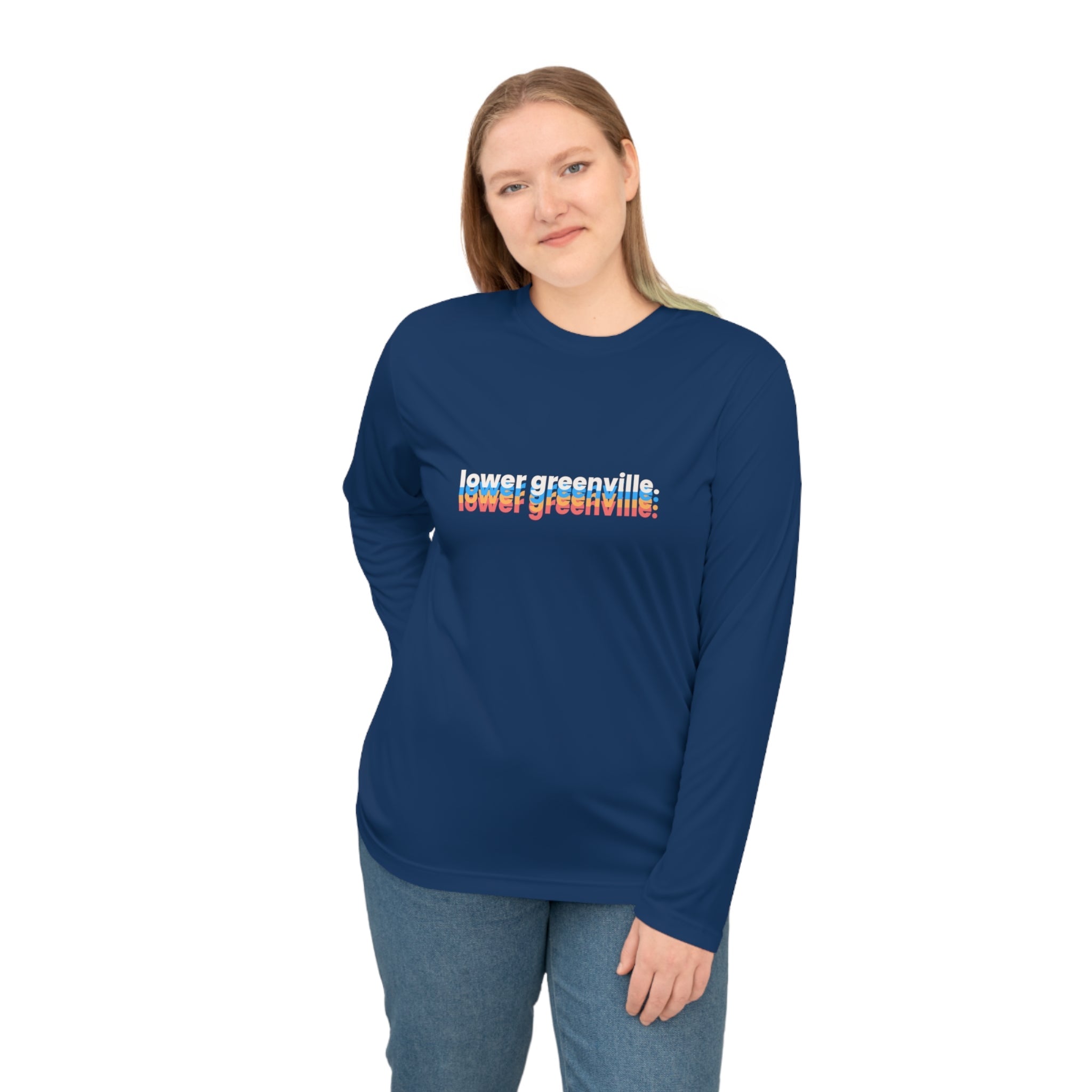 Bright Typography Lower Greenville Athletic Long Sleeve Shirt - Friends of Lower Greenville
