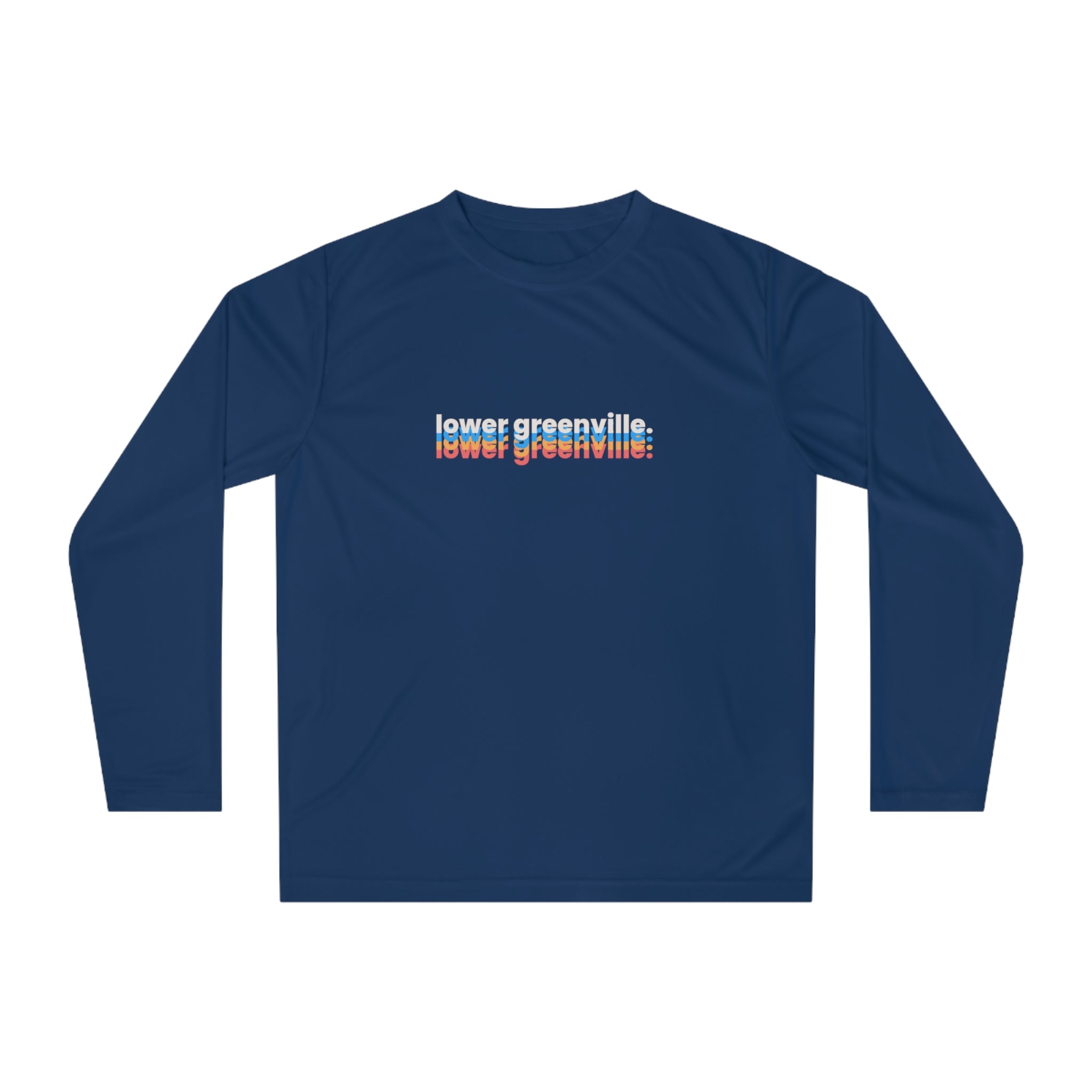 Bright Typography Lower Greenville Athletic Long Sleeve Shirt - Friends of Lower Greenville