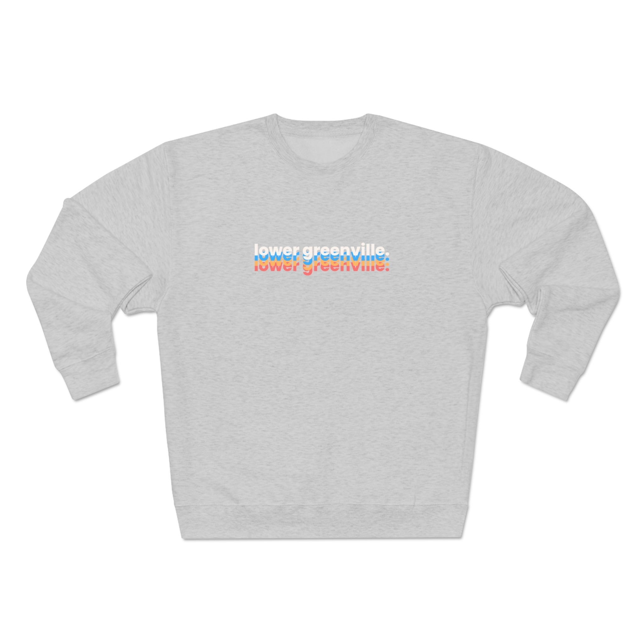 Bright Typography Lower Greenville Crewneck Sweatshirt - Friends of Lower Greenville