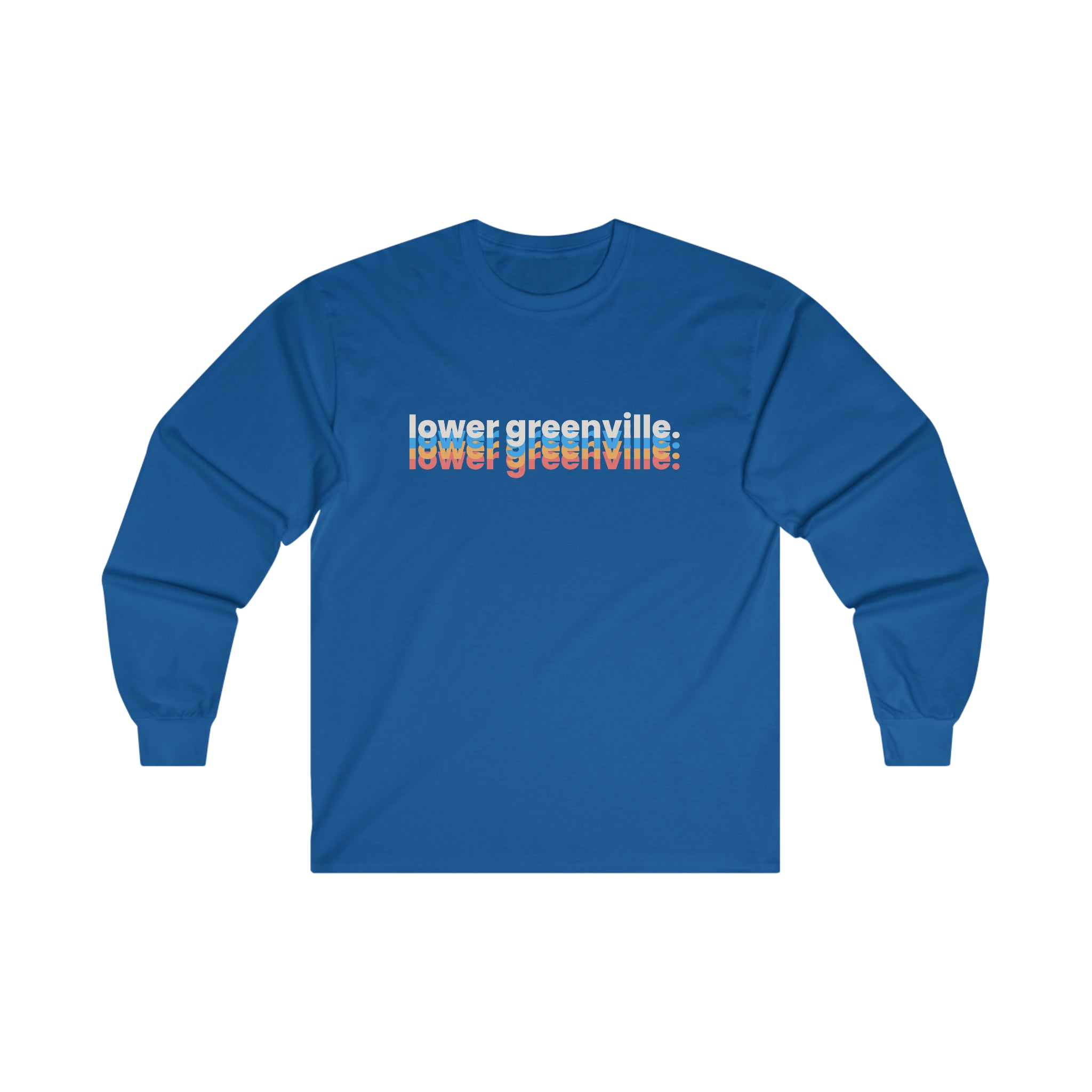 Bright Typography Lower Greenville Long Sleeve Tee - Friends of Lower Greenville