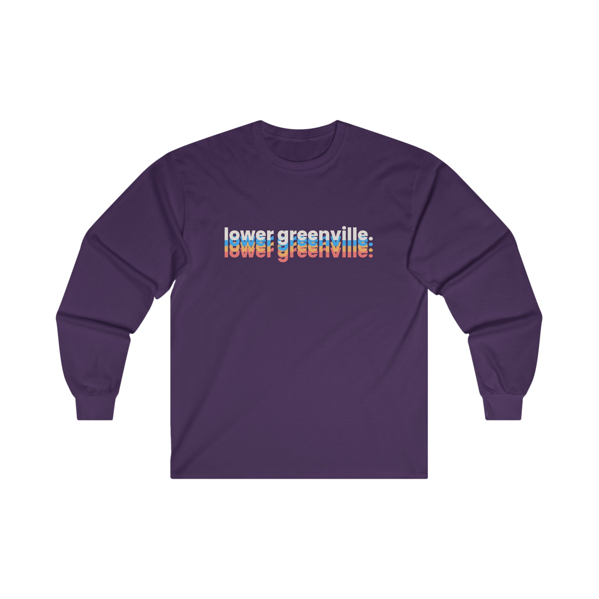Bright Typography Lower Greenville Long Sleeve Tee - Friends of Lower Greenville