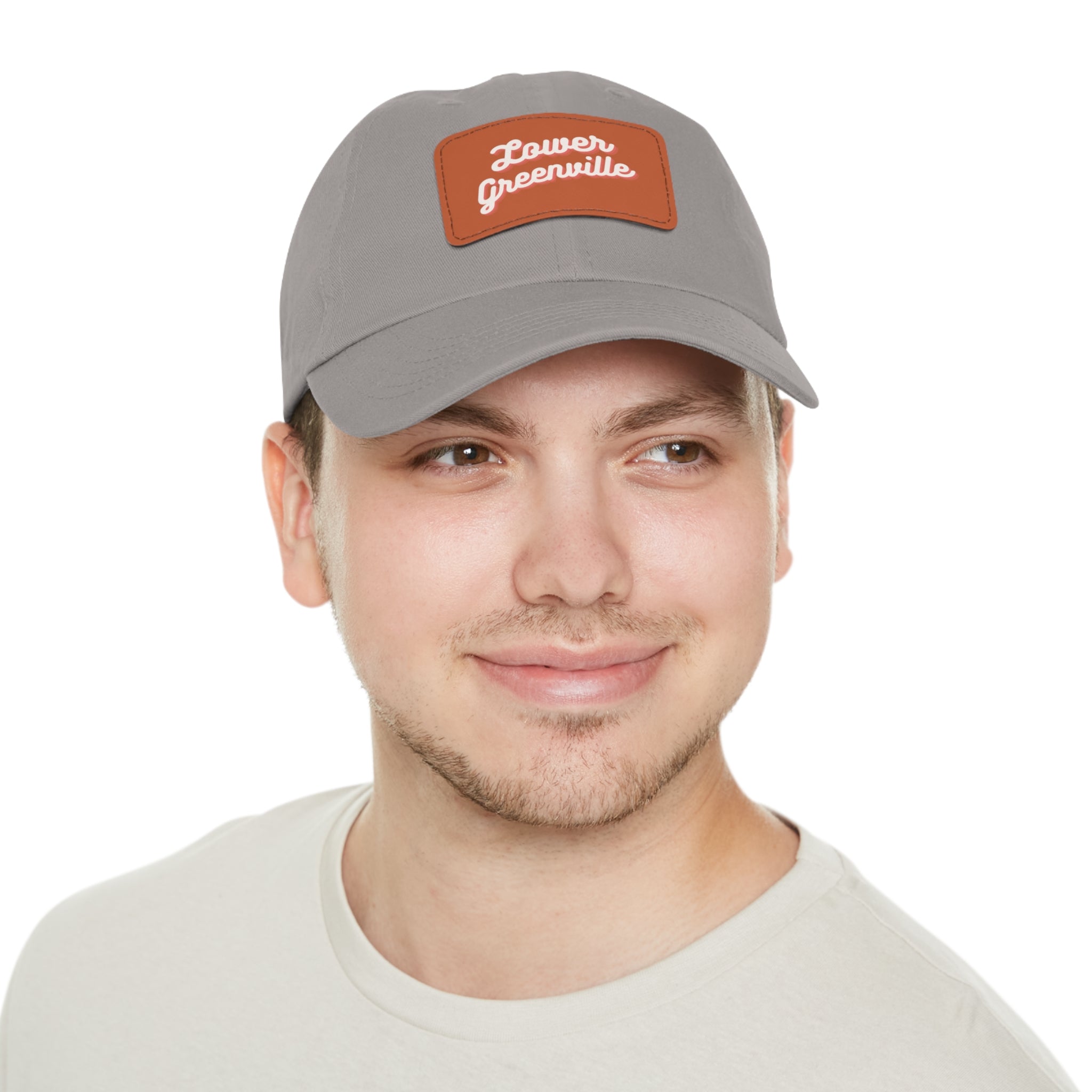 Cursive Lower Greenville Hat with Leather Patch - Friends of Lower Greenville