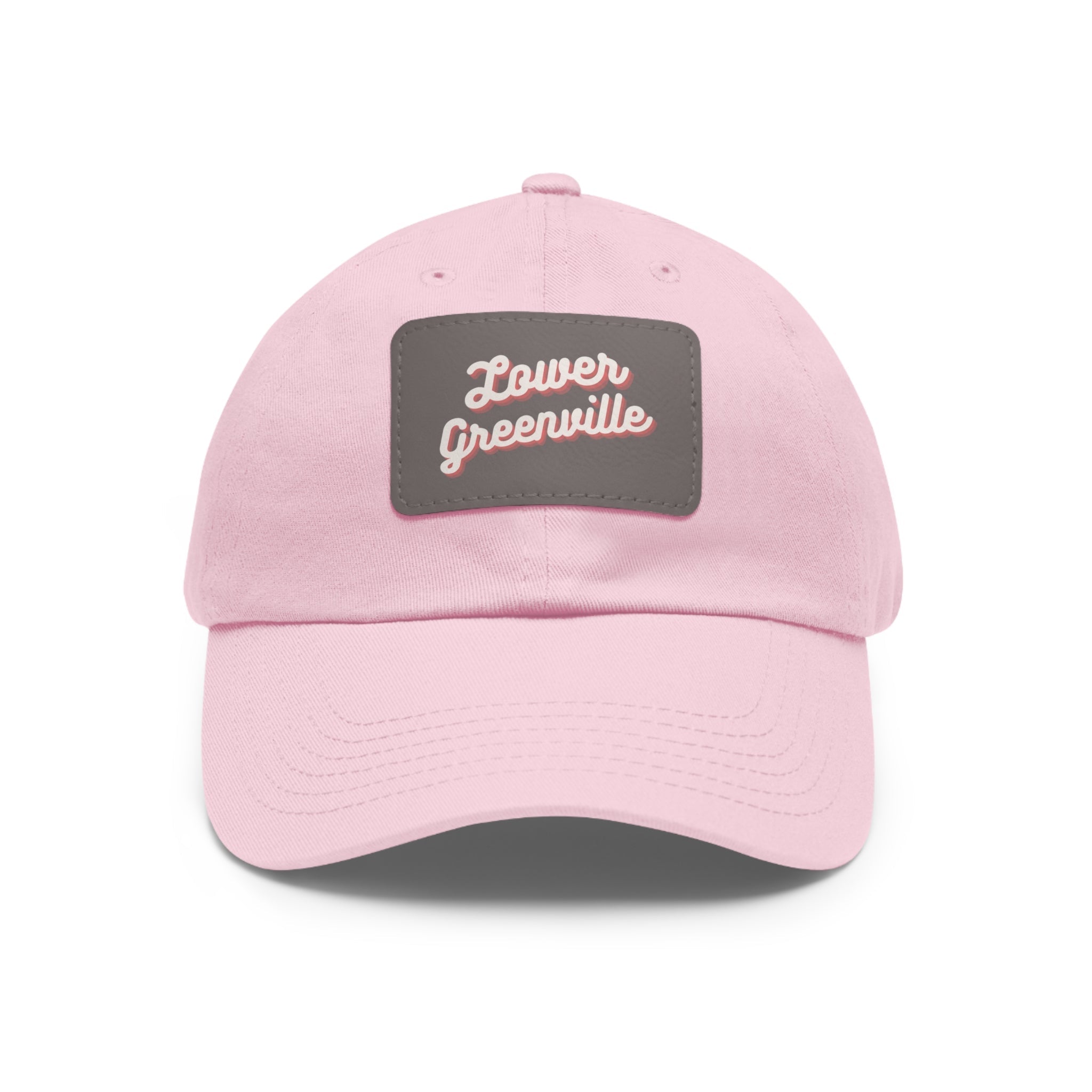 Cursive Lower Greenville Hat with Leather Patch - Friends of Lower Greenville