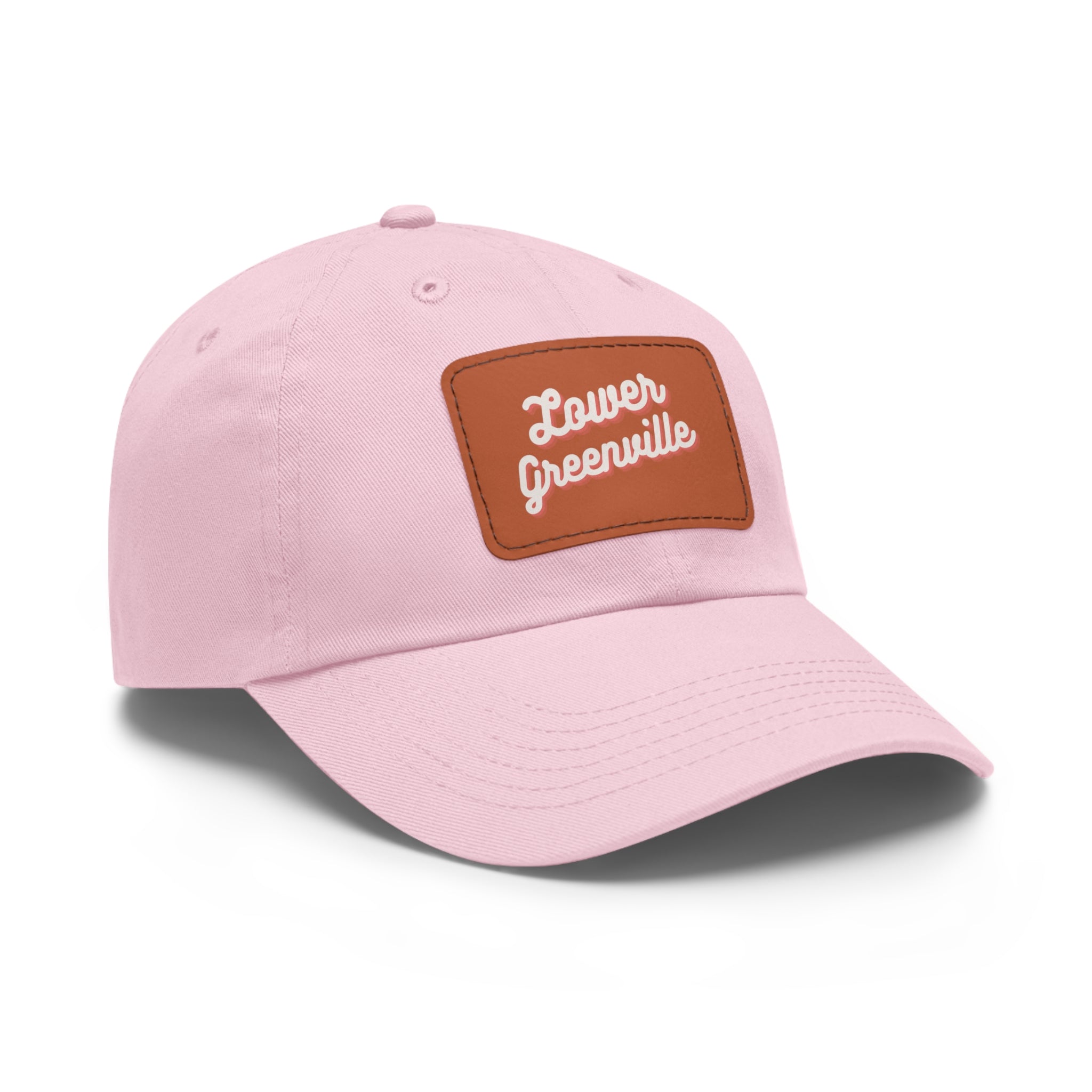 Cursive Lower Greenville Hat with Leather Patch - Friends of Lower Greenville