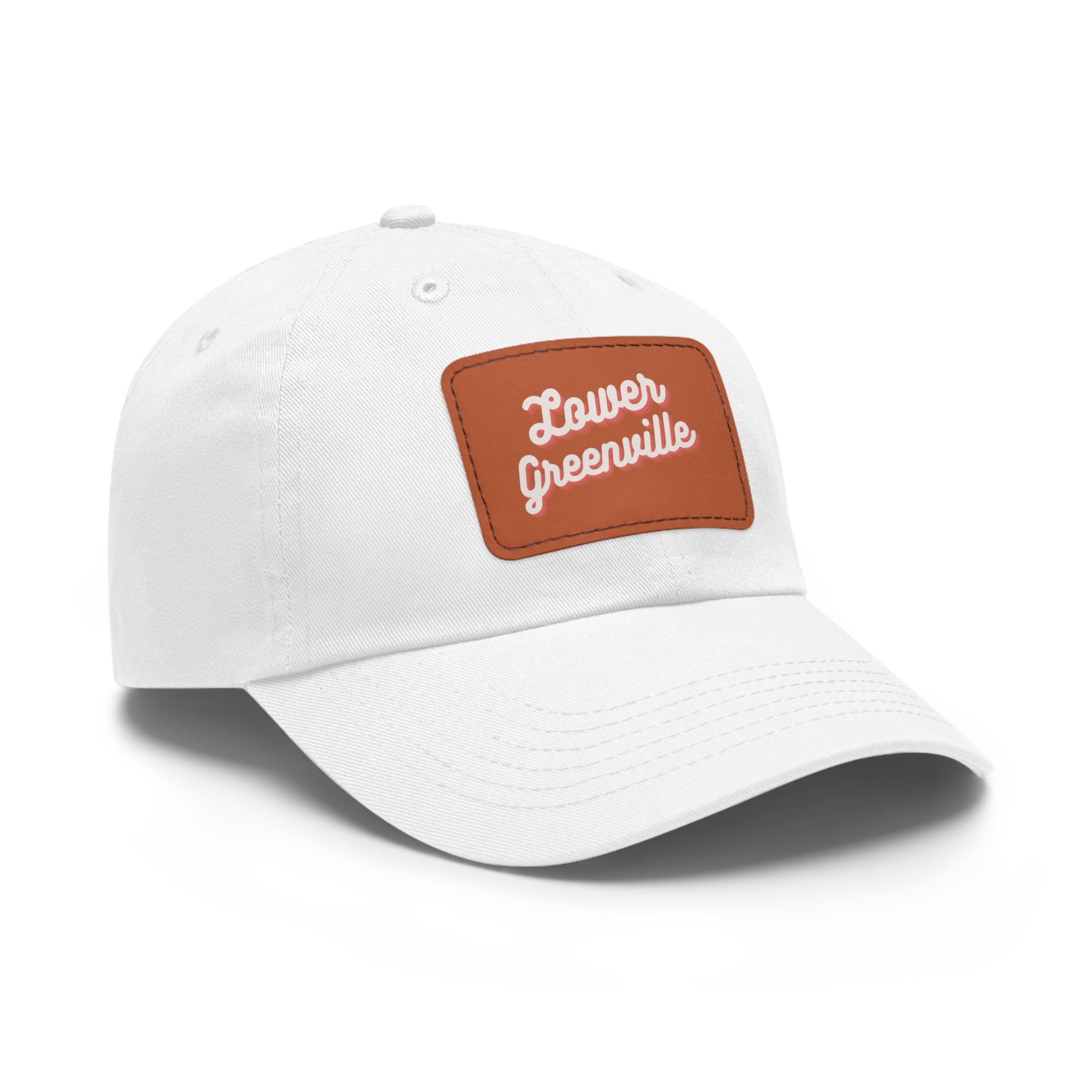 Cursive Lower Greenville Hat with Leather Patch - Friends of Lower Greenville