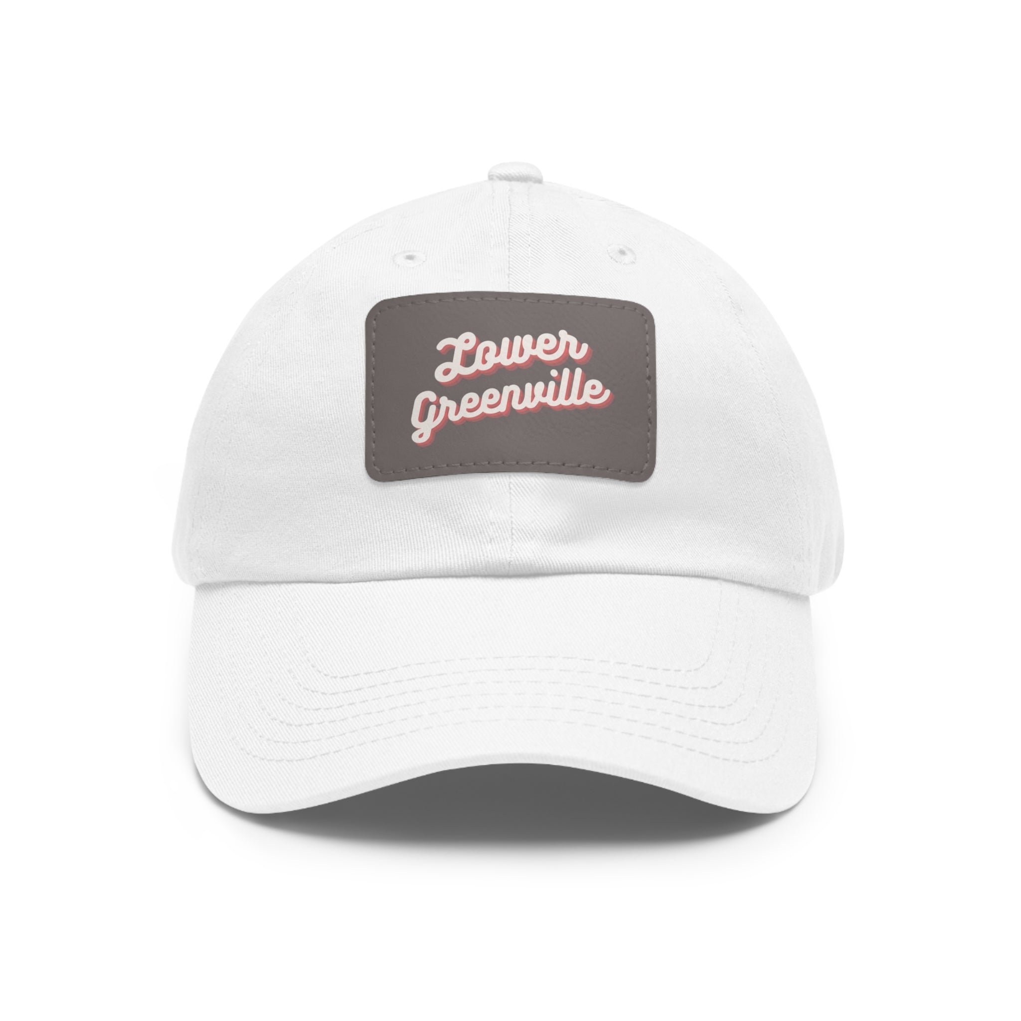 Cursive Lower Greenville Hat with Leather Patch - Friends of Lower Greenville