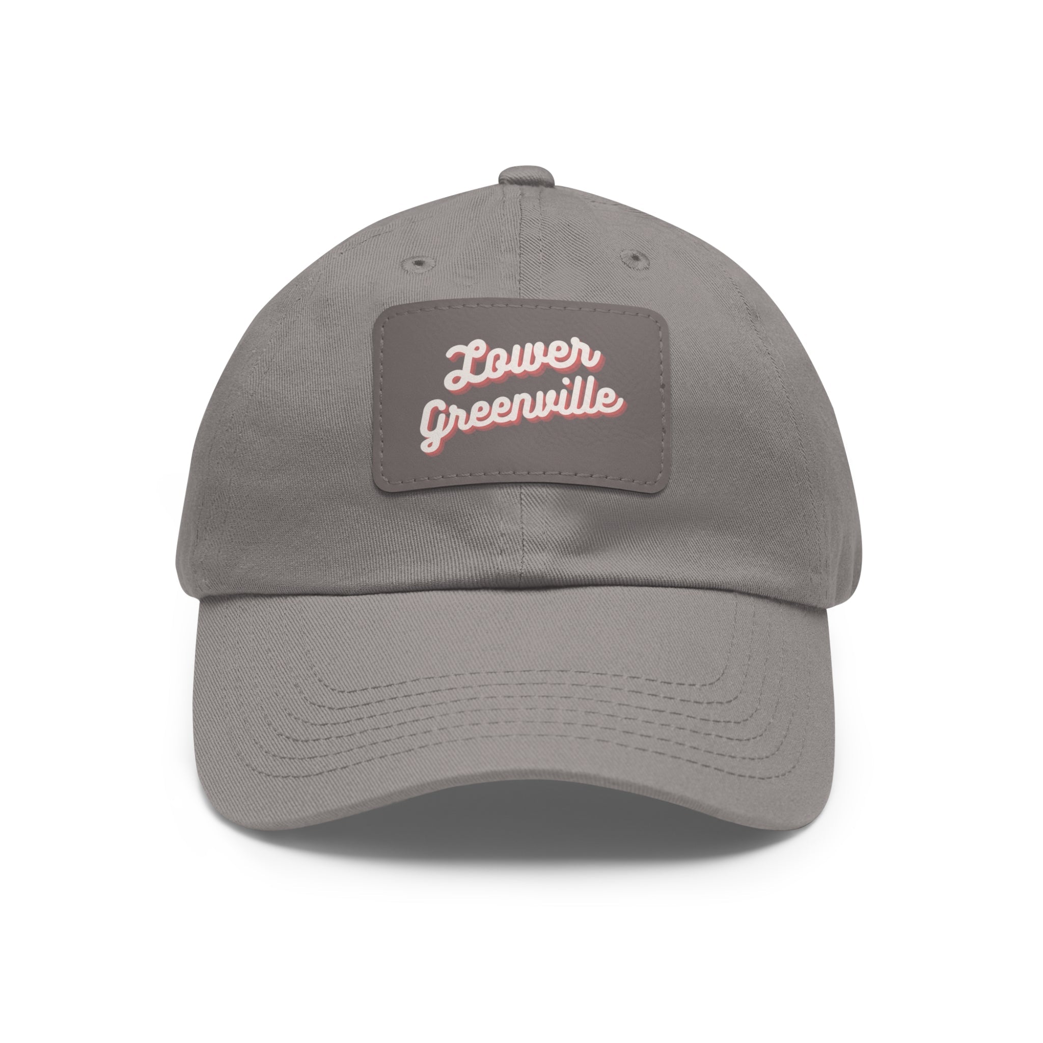 Cursive Lower Greenville Hat with Leather Patch - Friends of Lower Greenville