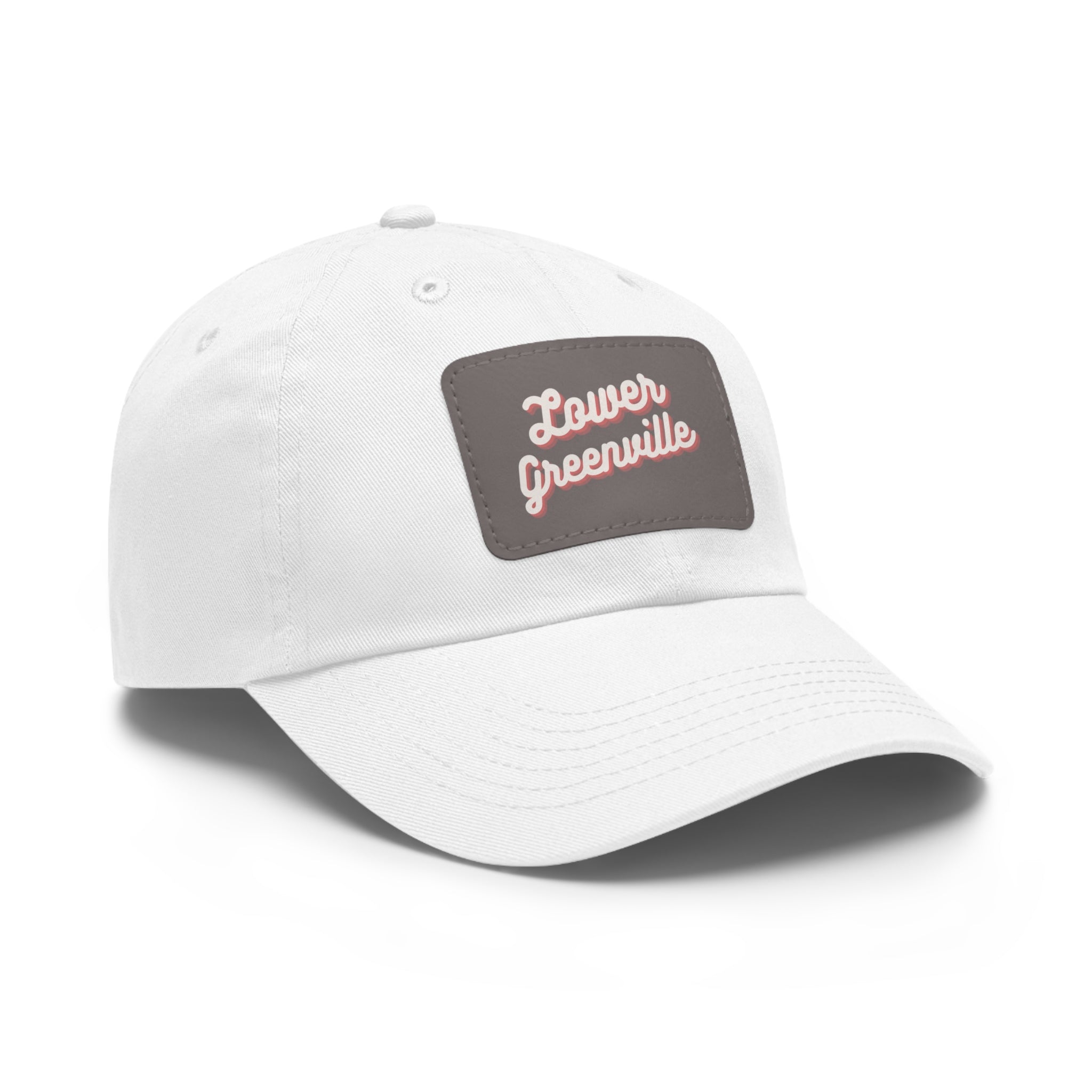 Cursive Lower Greenville Hat with Leather Patch - Friends of Lower Greenville