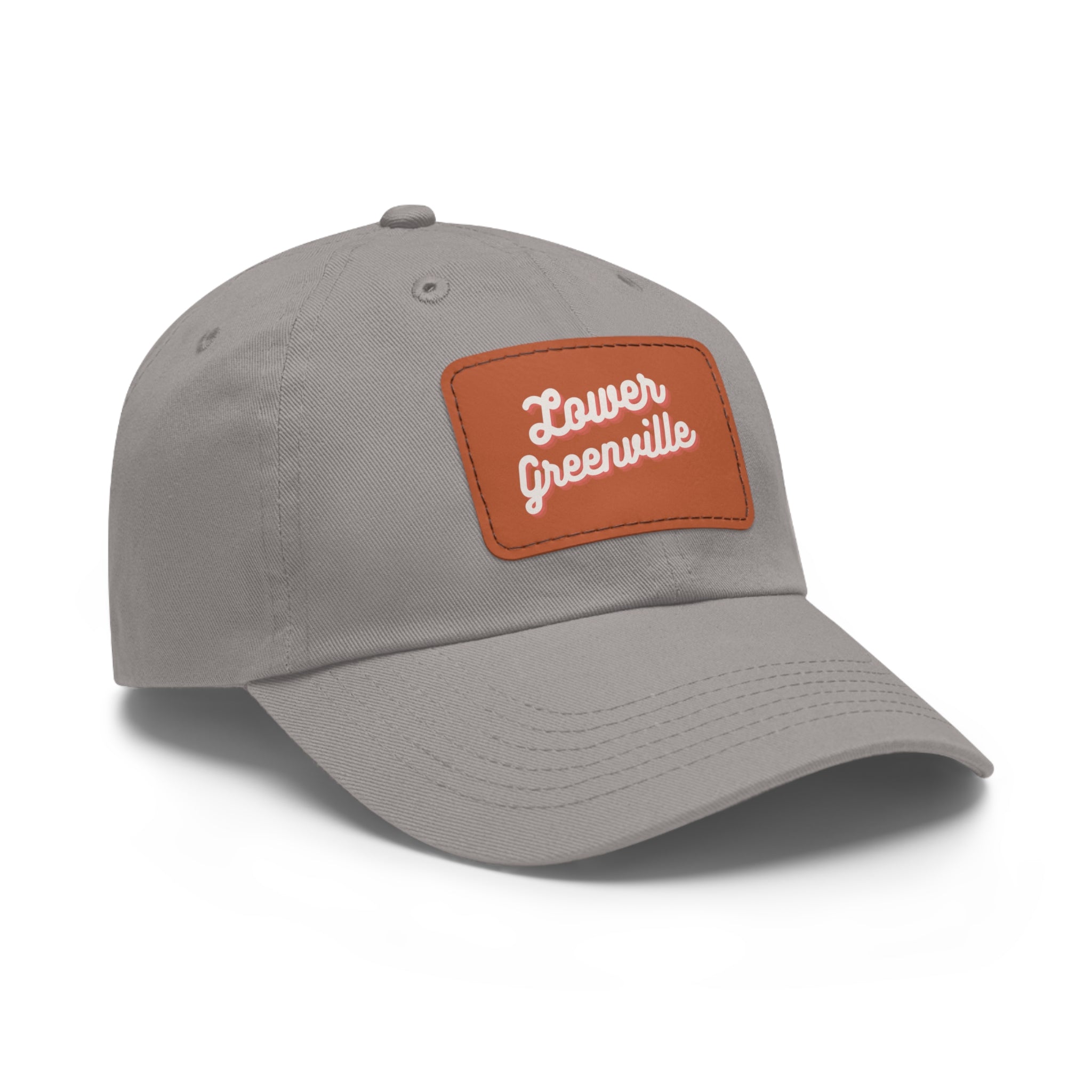 Cursive Lower Greenville Hat with Leather Patch - Friends of Lower Greenville
