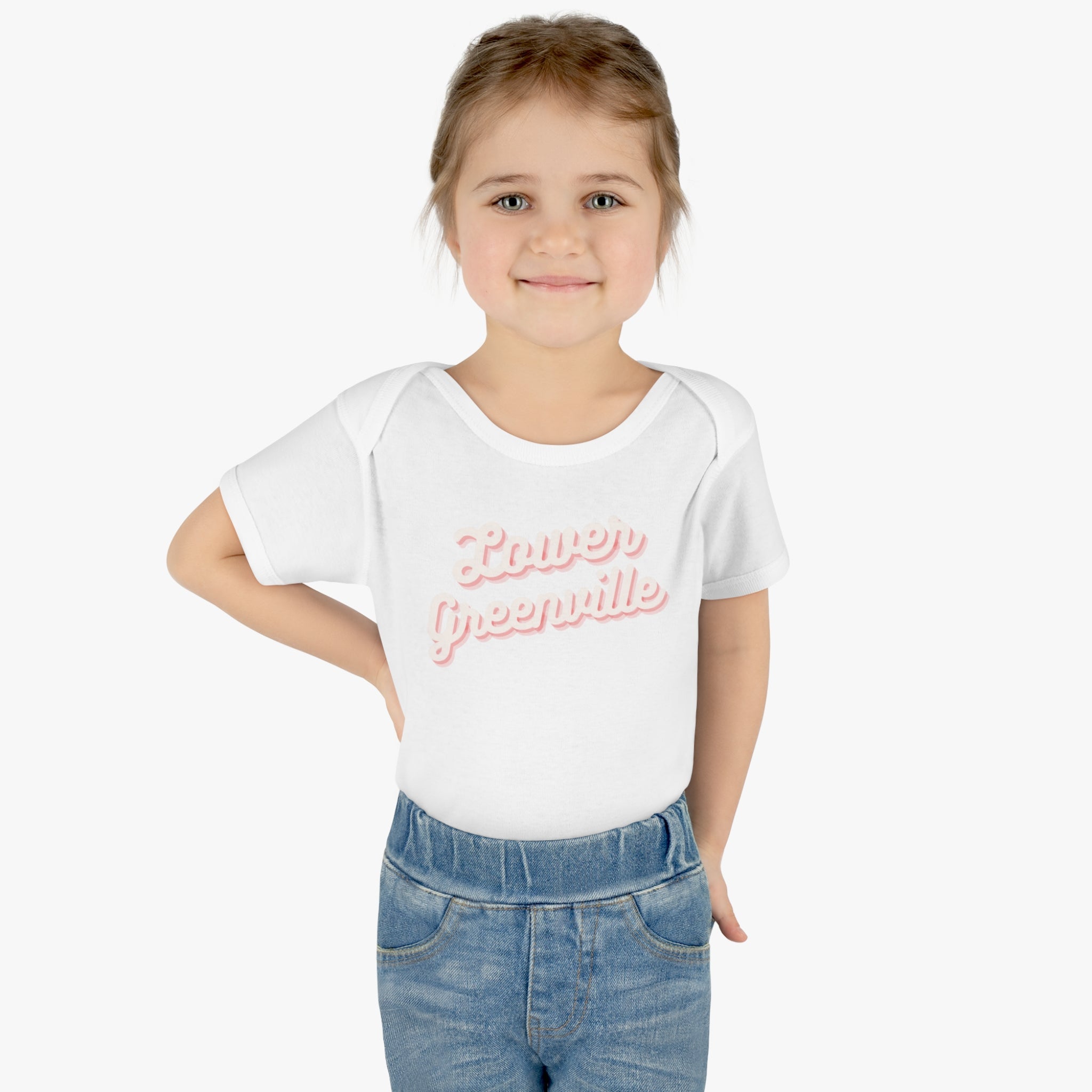 Cursive Lower Greenville Infant Baby Onesie - Friends of Lower Greenville