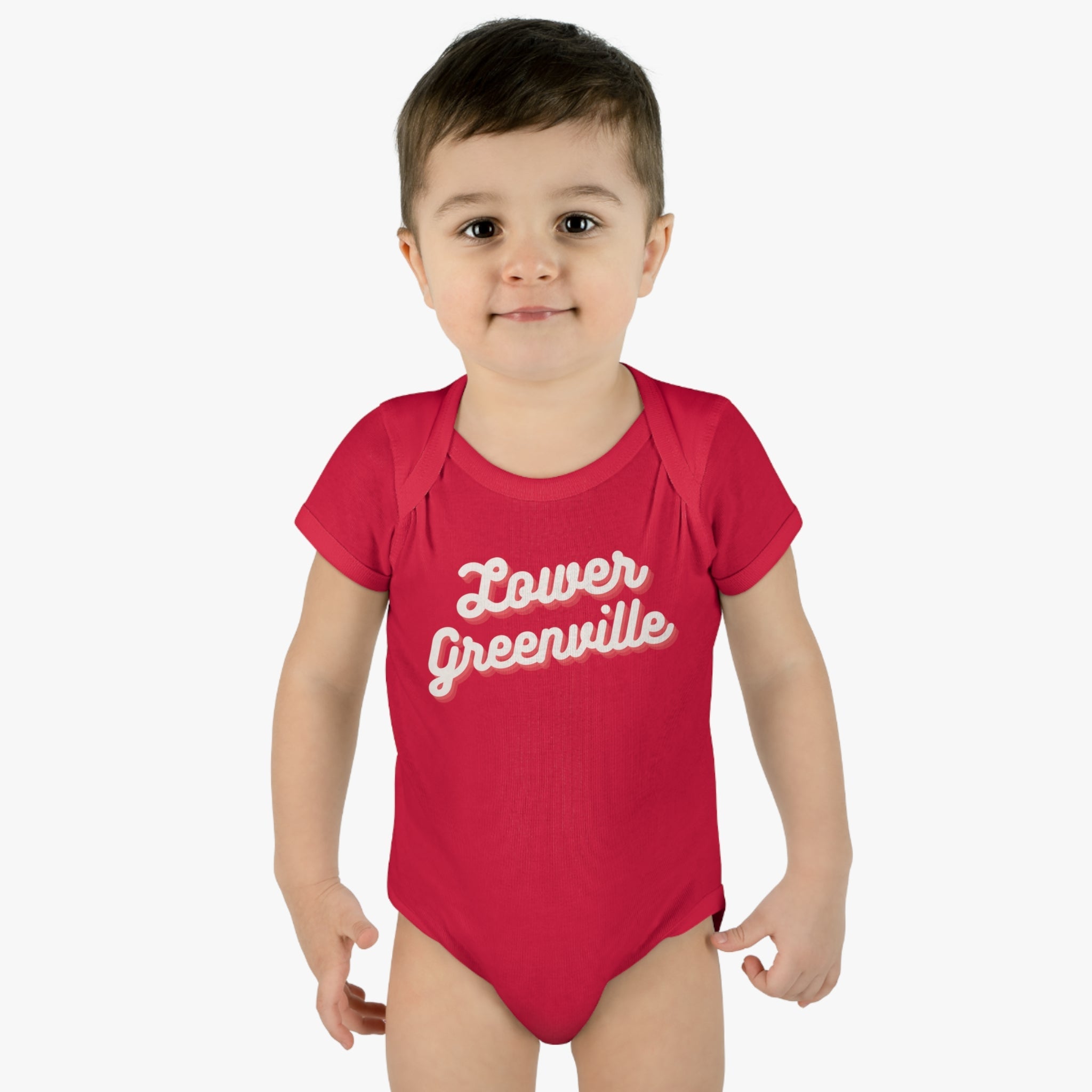 Cursive Lower Greenville Infant Baby Onesie - Friends of Lower Greenville