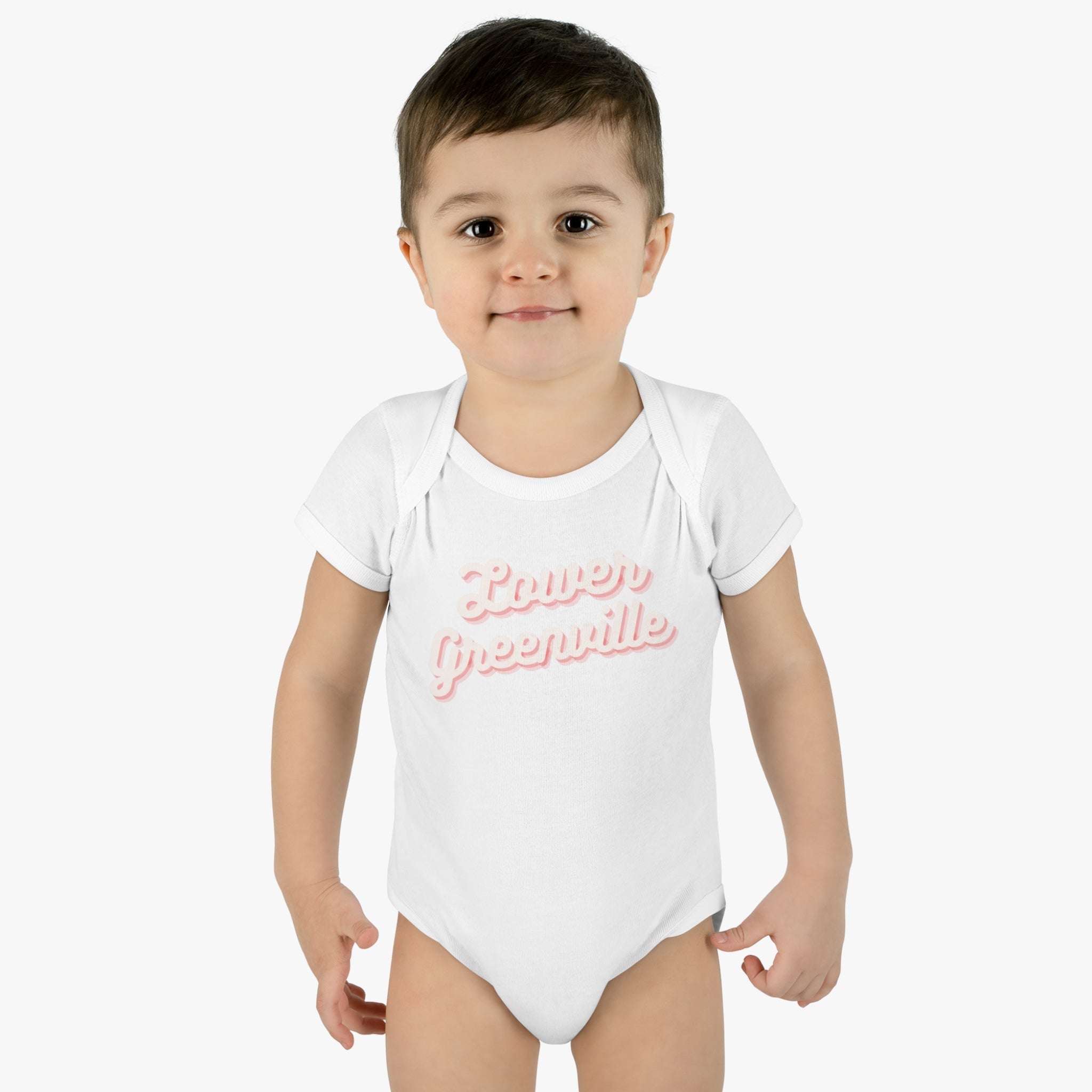Cursive Lower Greenville Infant Baby Onesie - Friends of Lower Greenville