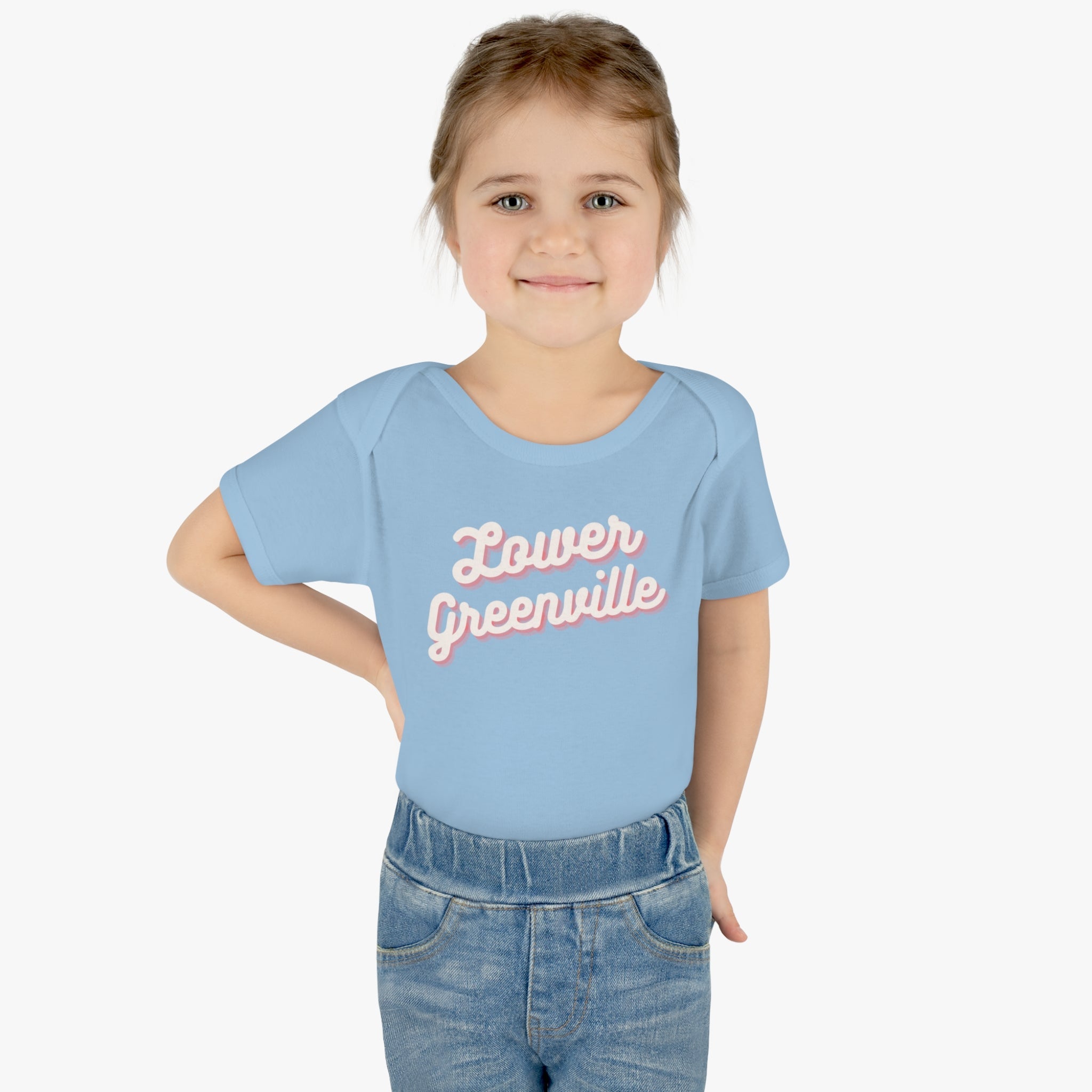 Cursive Lower Greenville Infant Baby Onesie - Friends of Lower Greenville