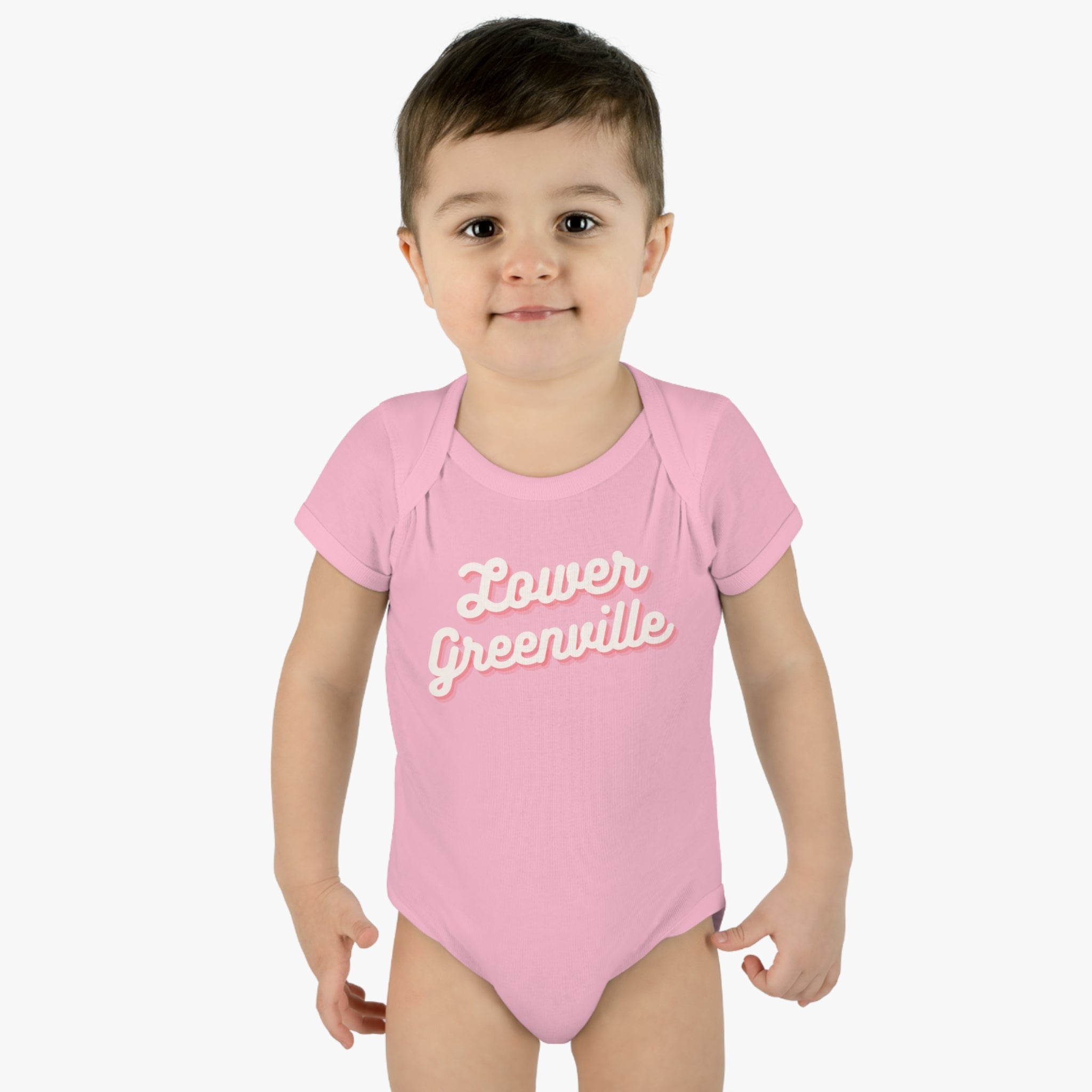 Cursive Lower Greenville Infant Baby Onesie - Friends of Lower Greenville