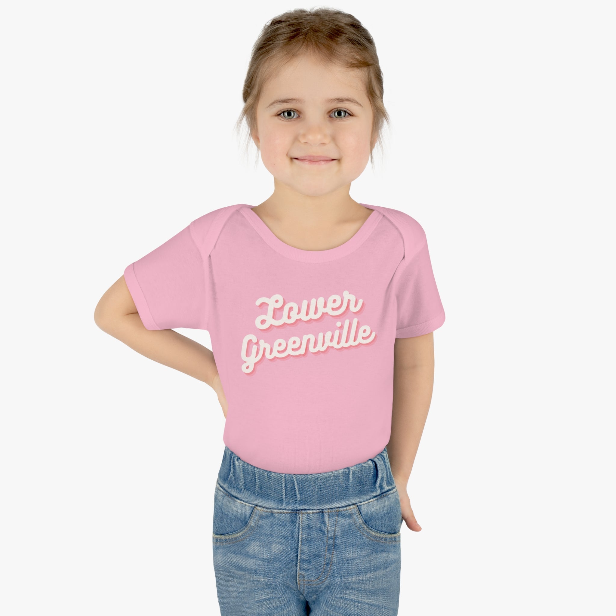 Cursive Lower Greenville Infant Baby Onesie - Friends of Lower Greenville