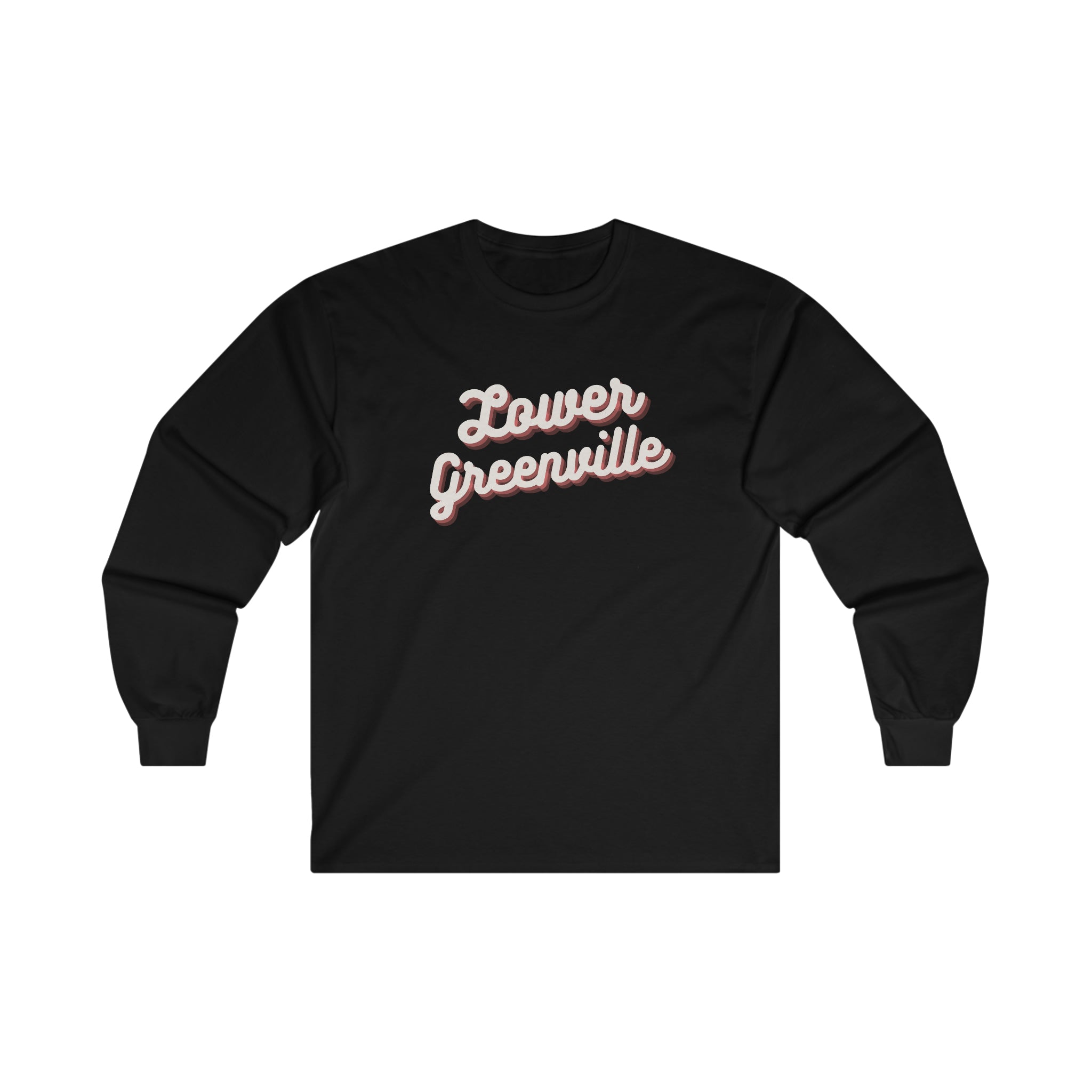 Cursive Lower Greenville Long Sleeve Tee - Friends of Lower Greenville