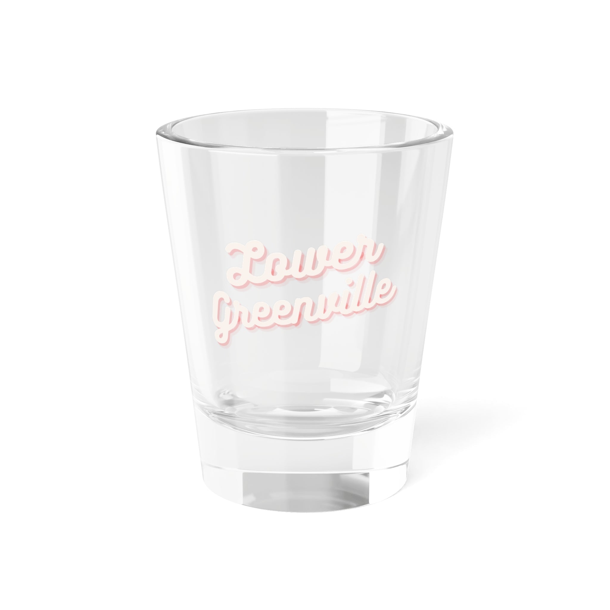 Cursive Lower Greenville Shot Glass, 1.5oz - Friends of Lower Greenville
