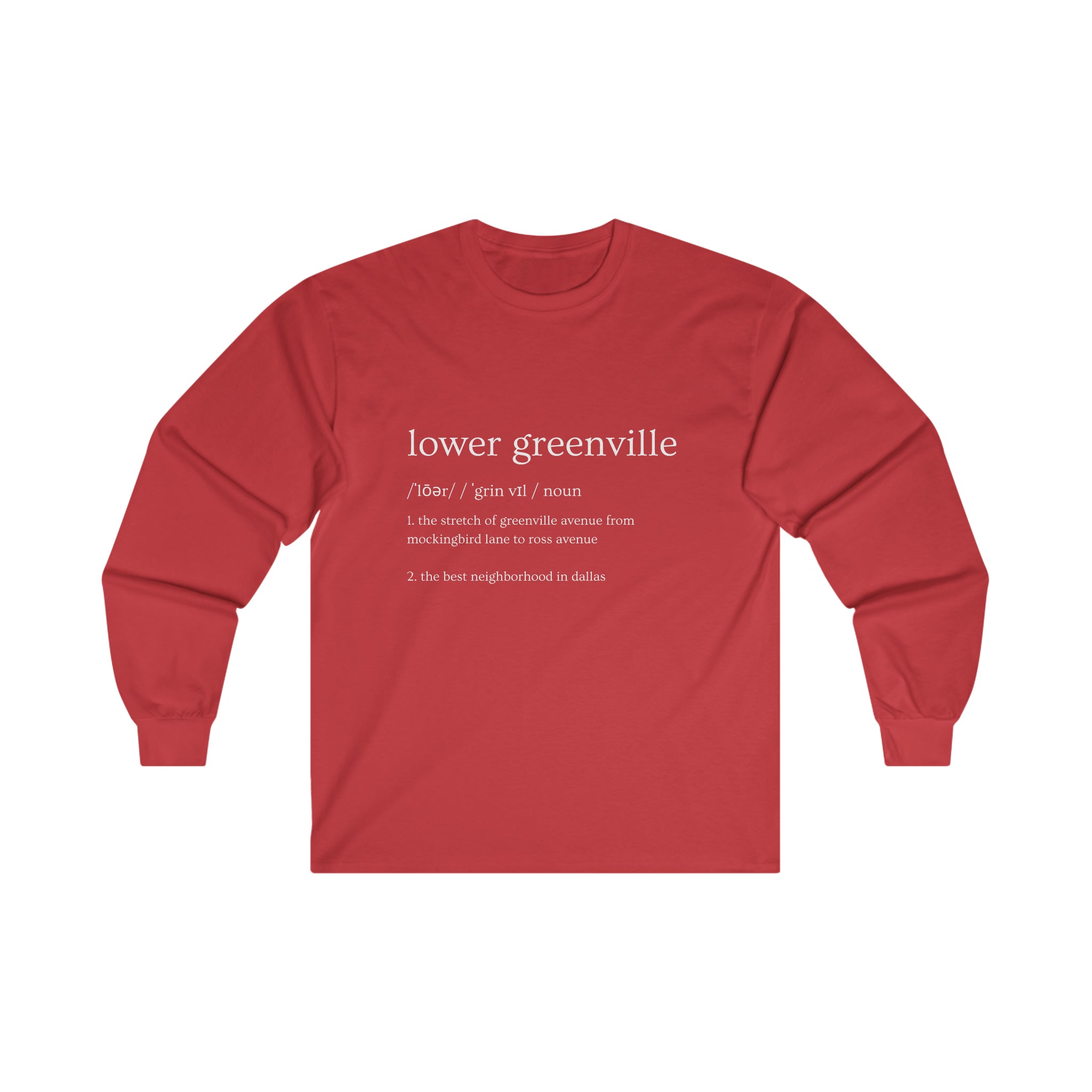 Lower Greenville Defined Long Sleeve Tee - Friends of Lower Greenville