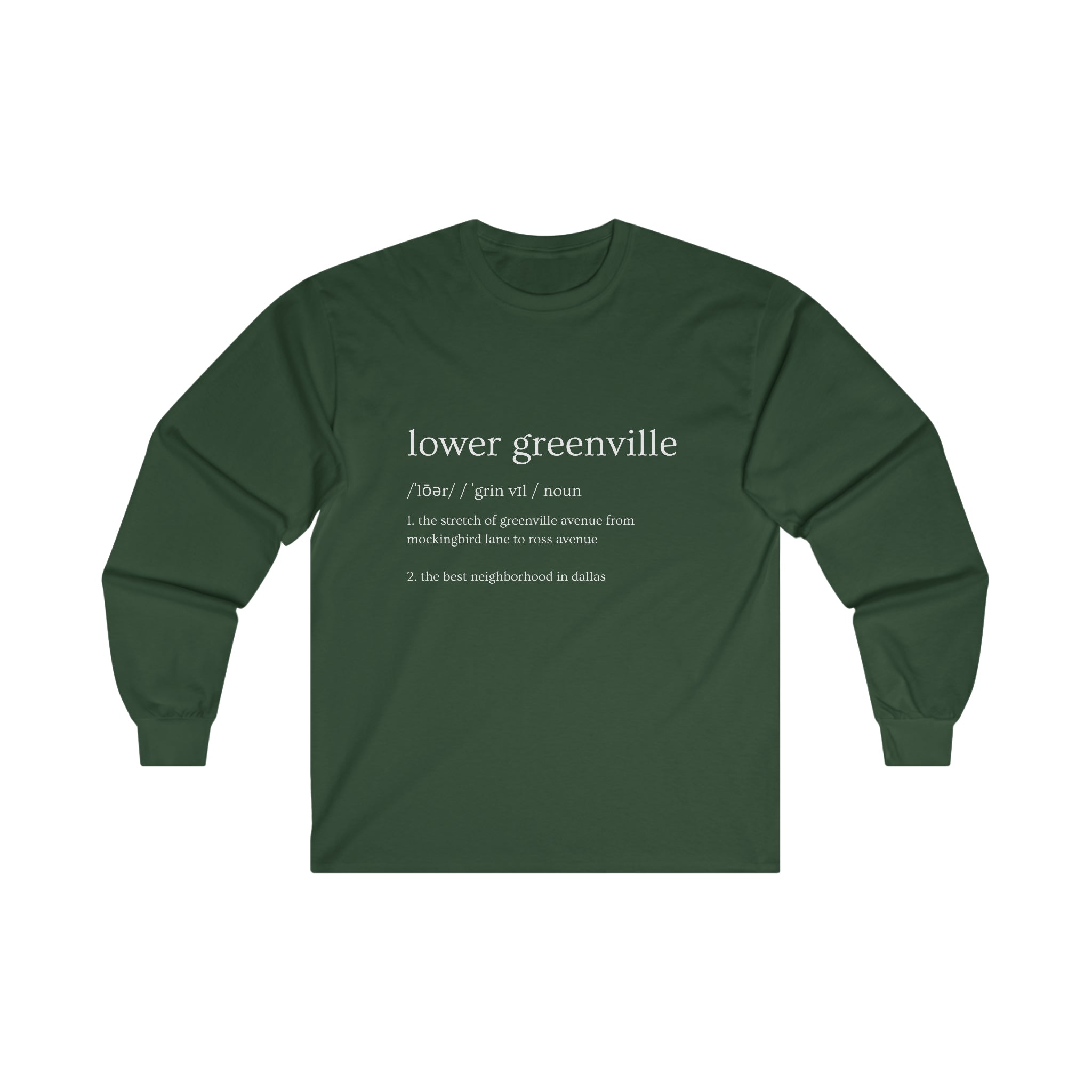 Lower Greenville Defined Long Sleeve Tee - Friends of Lower Greenville