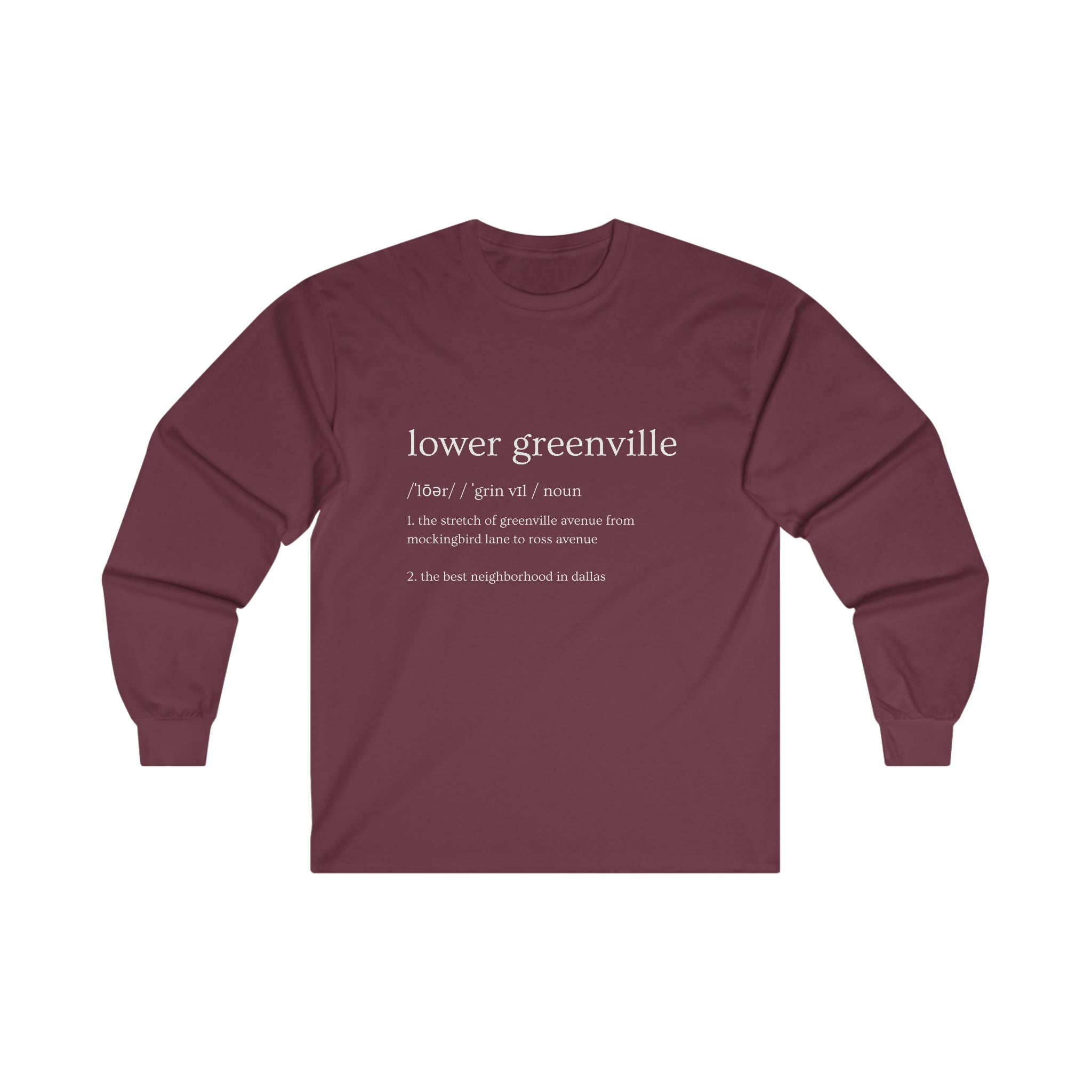 Lower Greenville Defined Long Sleeve Tee - Friends of Lower Greenville