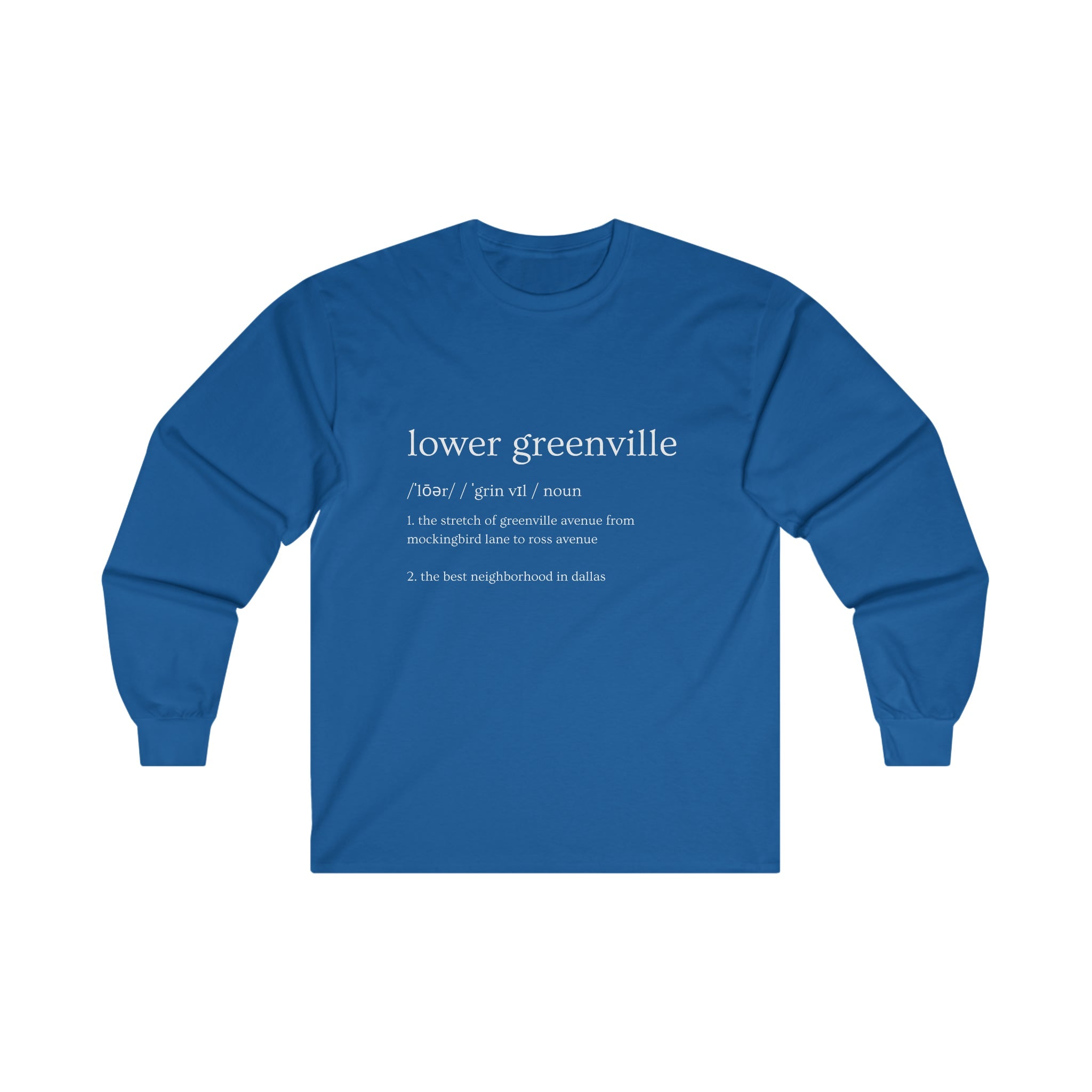 Lower Greenville Defined Long Sleeve Tee - Friends of Lower Greenville
