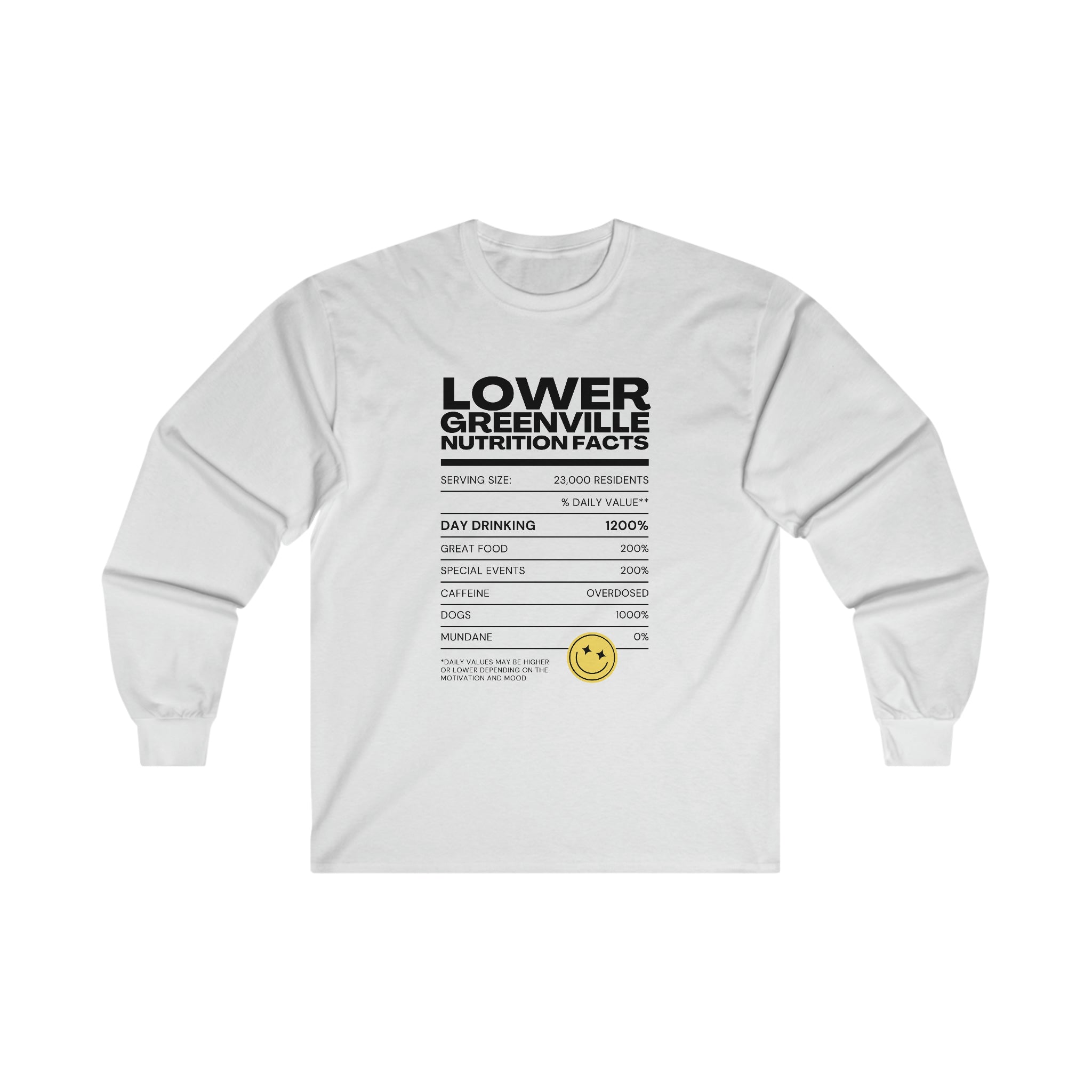 Lower Greenville Nutrition Long Sleeve Tee - Friends of Lower Greenville