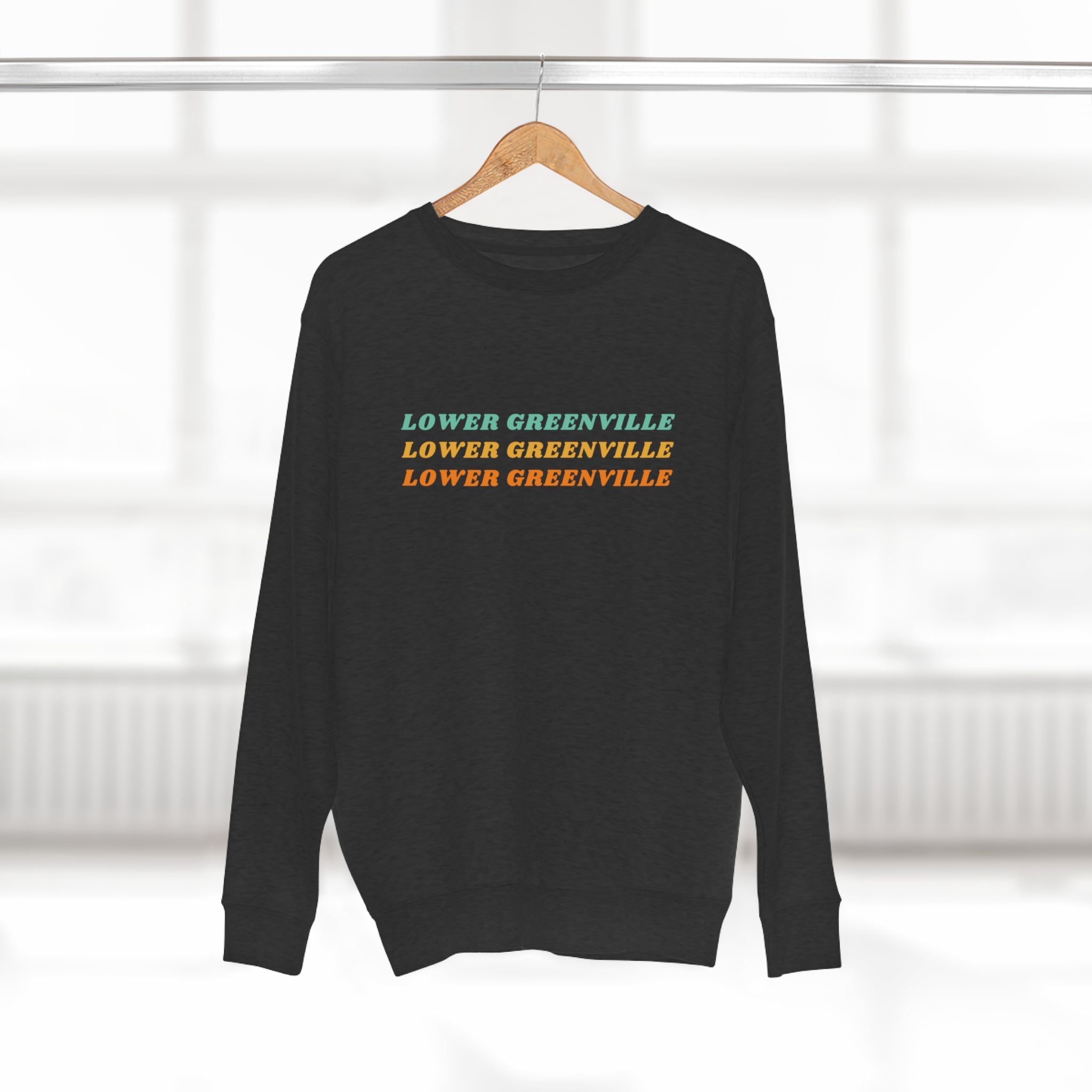 Lower Greenville Retro Typography Crewneck Sweatshirt - Friends of Lower Greenville