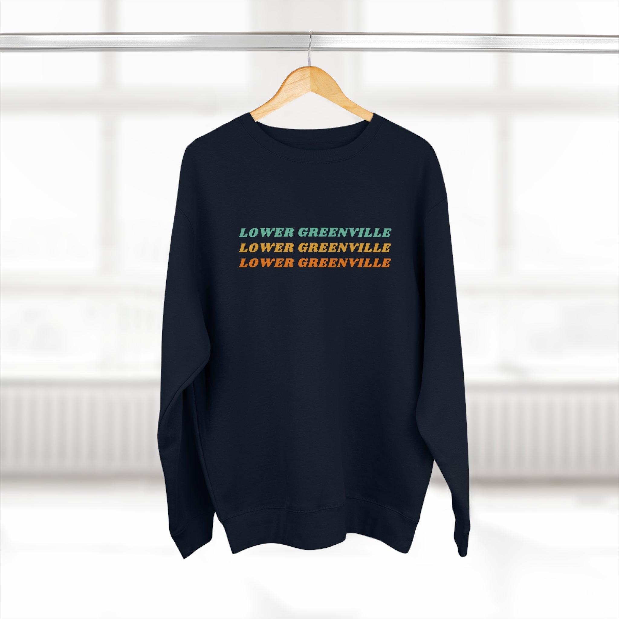 Lower Greenville Retro Typography Crewneck Sweatshirt - Friends of Lower Greenville
