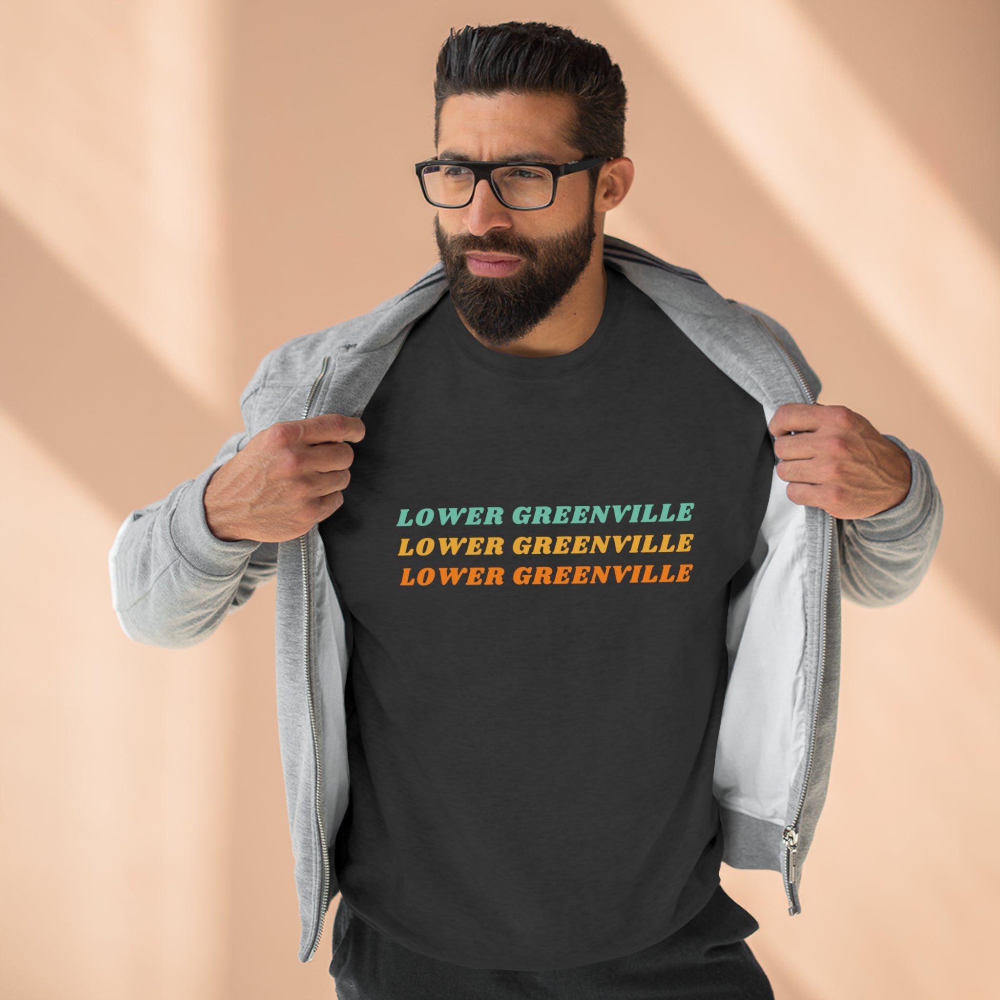 Lower Greenville Retro Typography Crewneck Sweatshirt - Friends of Lower Greenville