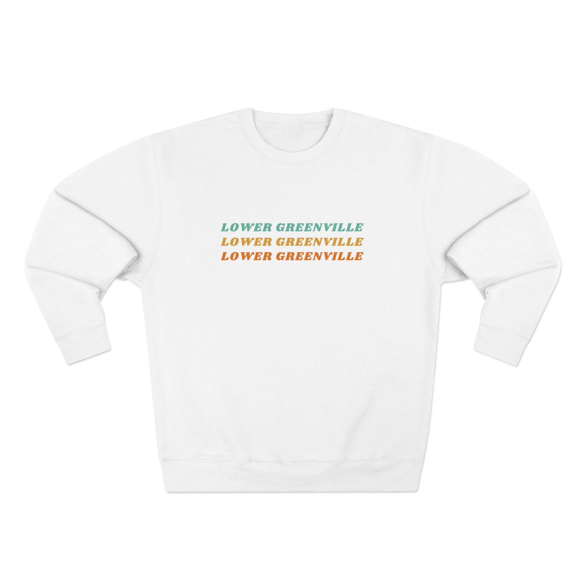 Lower Greenville Retro Typography Crewneck Sweatshirt - Friends of Lower Greenville