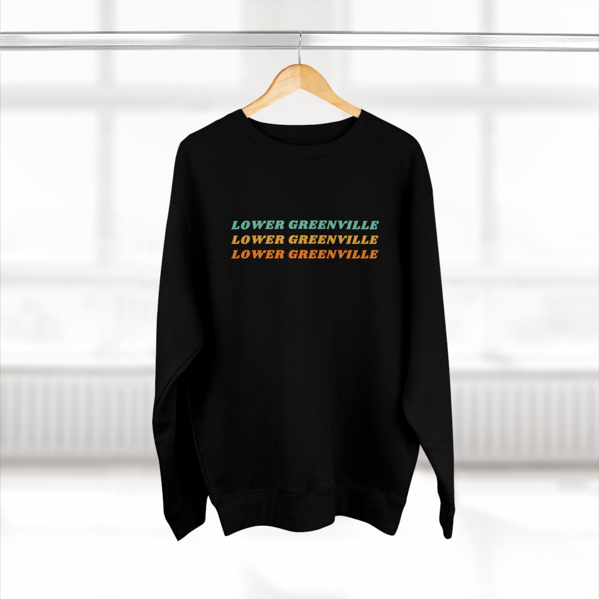 Lower Greenville Retro Typography Crewneck Sweatshirt - Friends of Lower Greenville