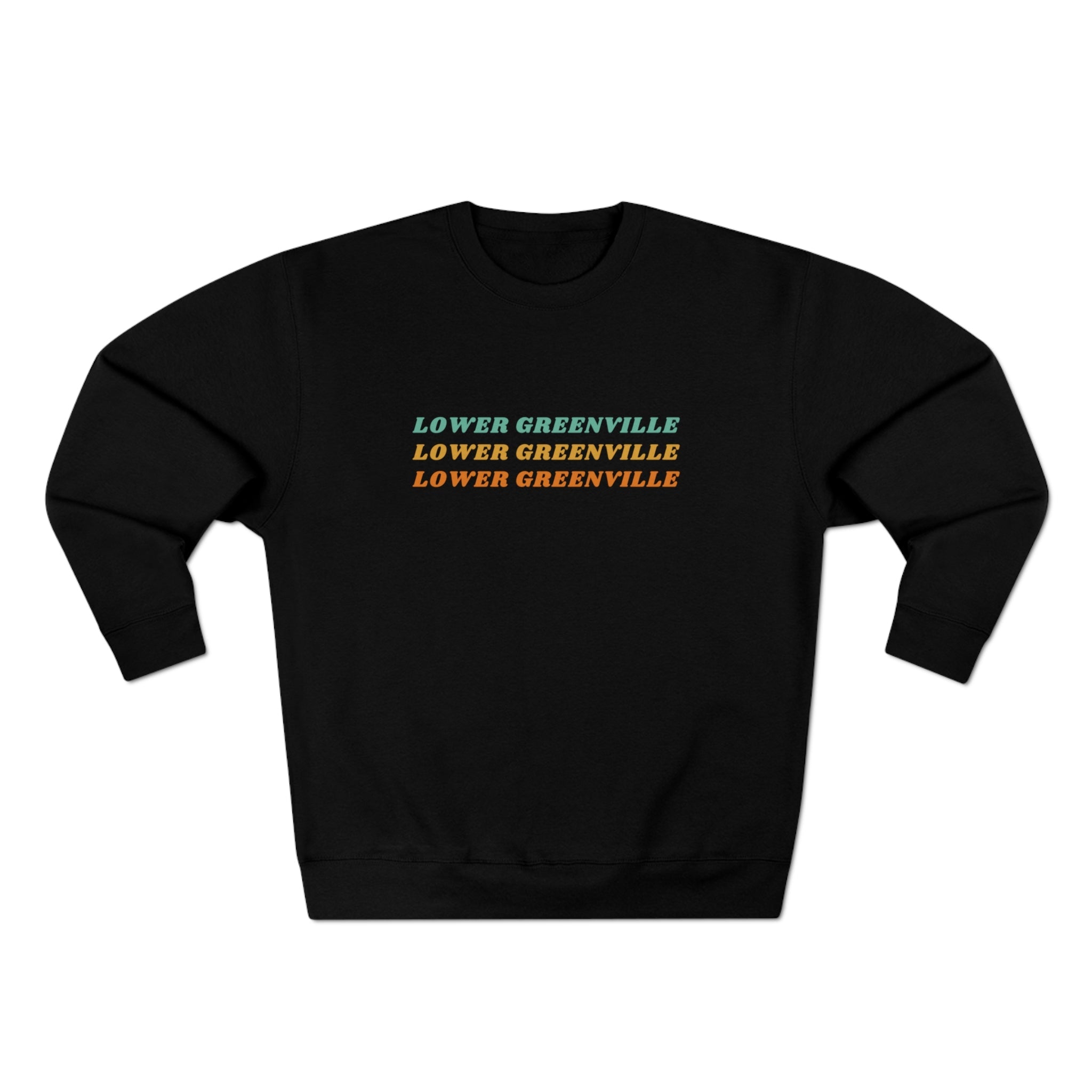 Lower Greenville Retro Typography Crewneck Sweatshirt - Friends of Lower Greenville
