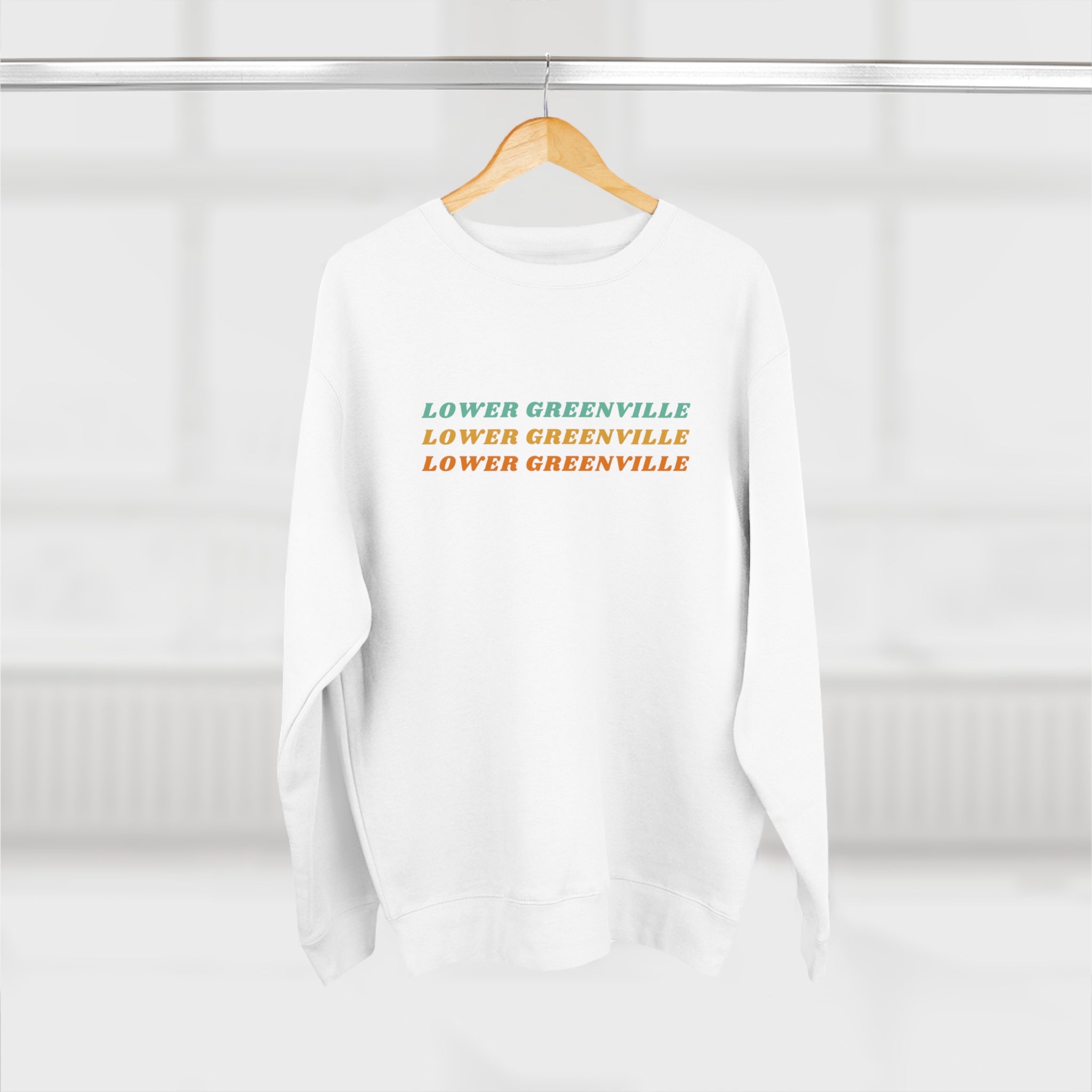 Lower Greenville Retro Typography Crewneck Sweatshirt - Friends of Lower Greenville