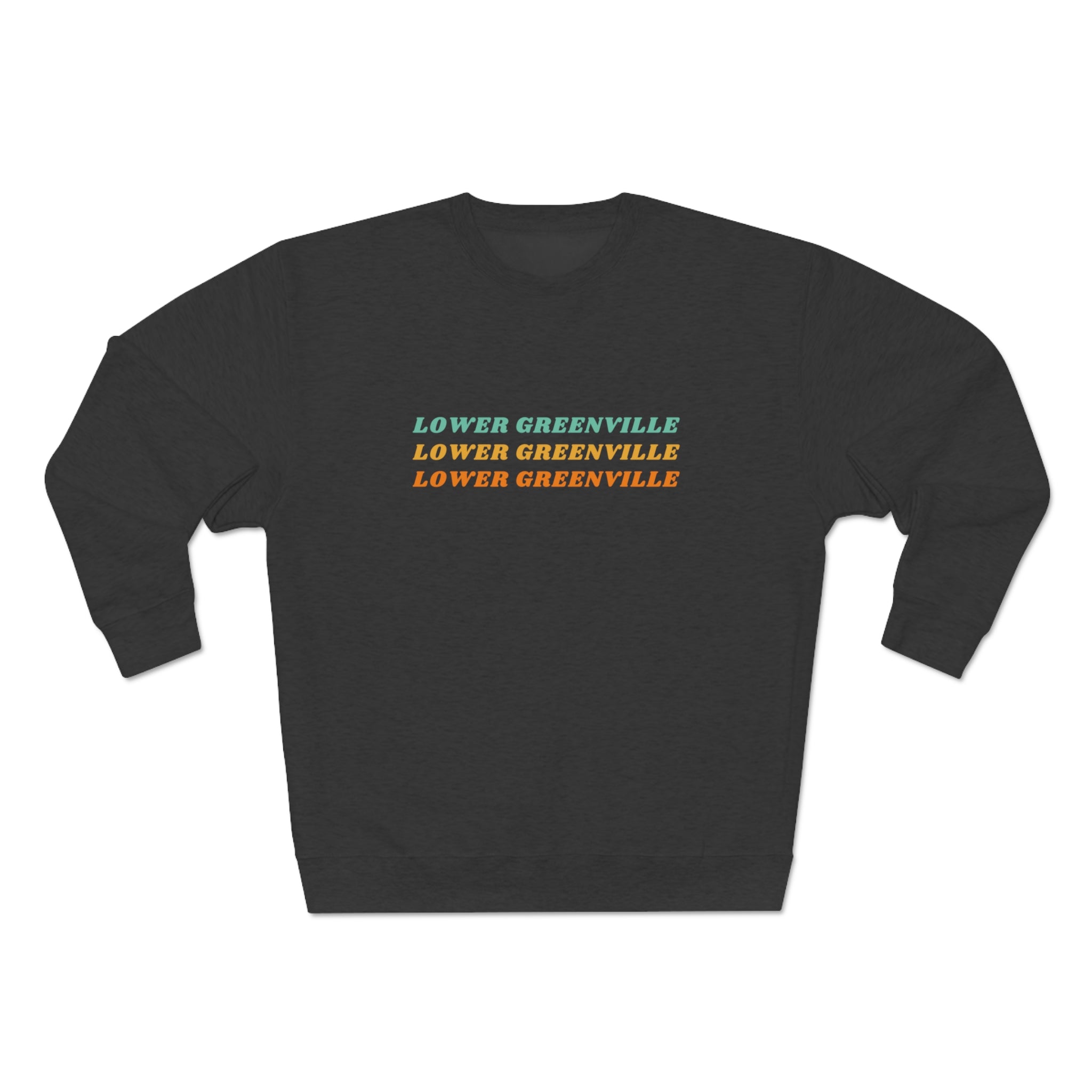Lower Greenville Retro Typography Crewneck Sweatshirt - Friends of Lower Greenville