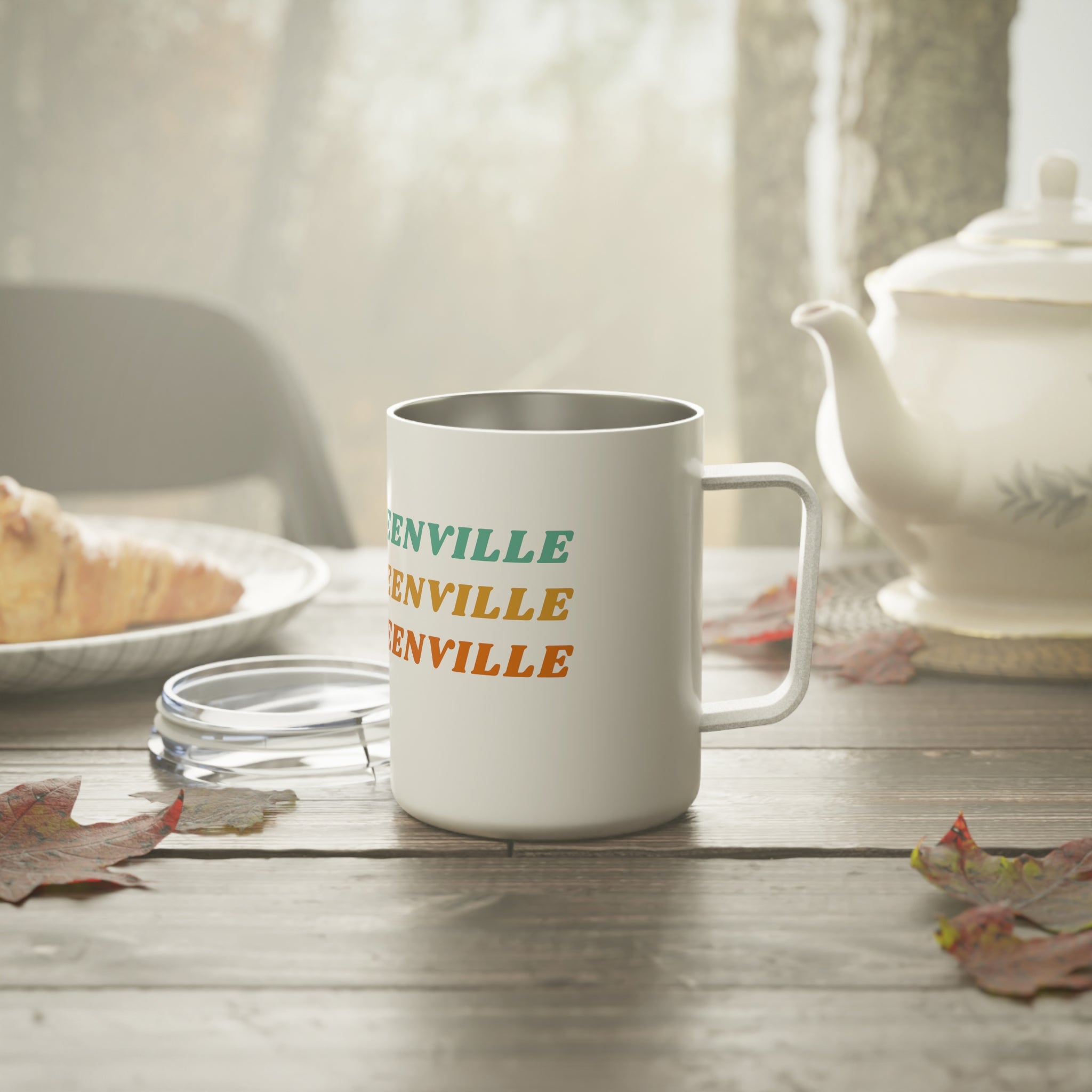 Lower Greenville Retro Typography Insulated Coffee Mug, 10oz - Friends of Lower Greenville