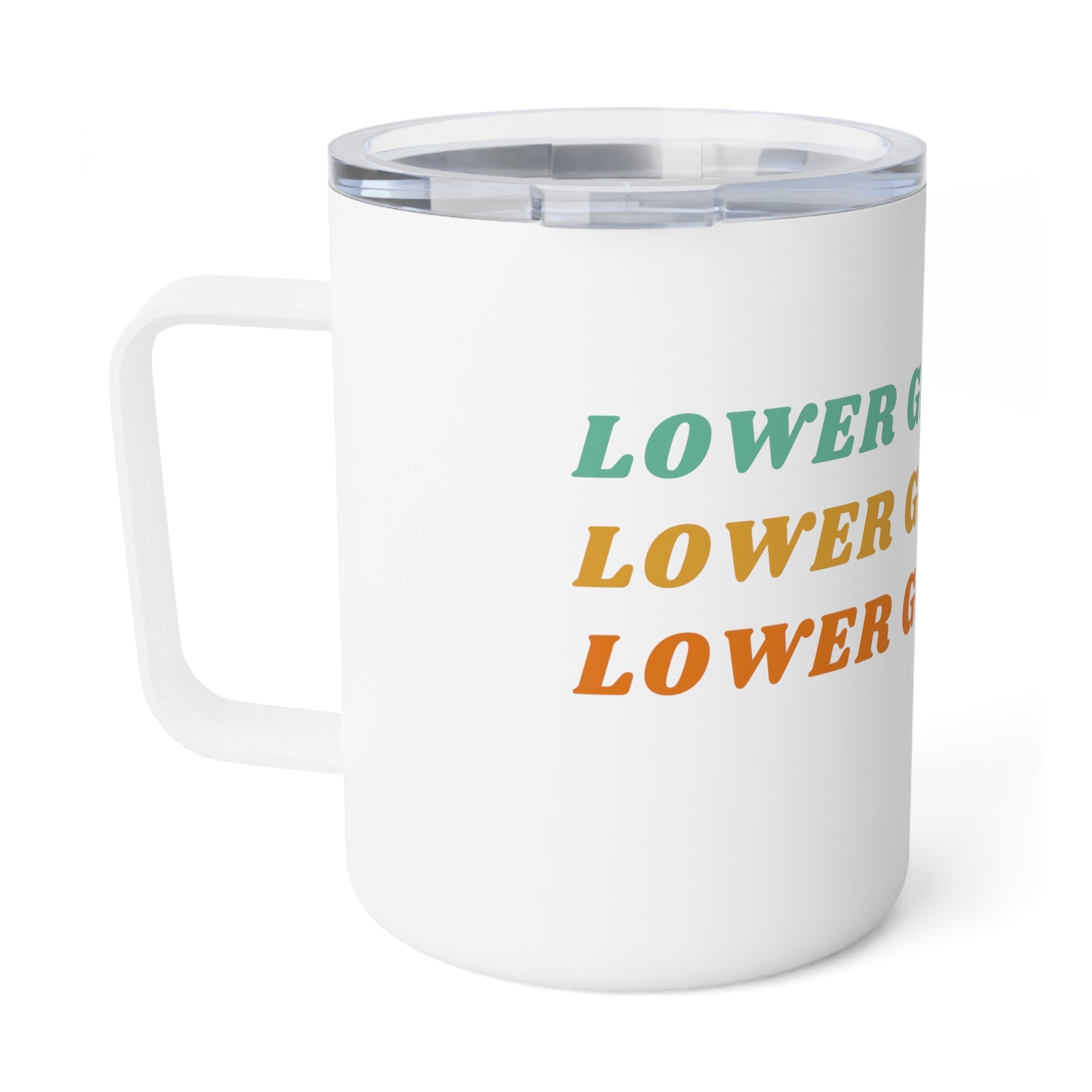 Lower Greenville Retro Typography Insulated Coffee Mug, 10oz - Friends of Lower Greenville