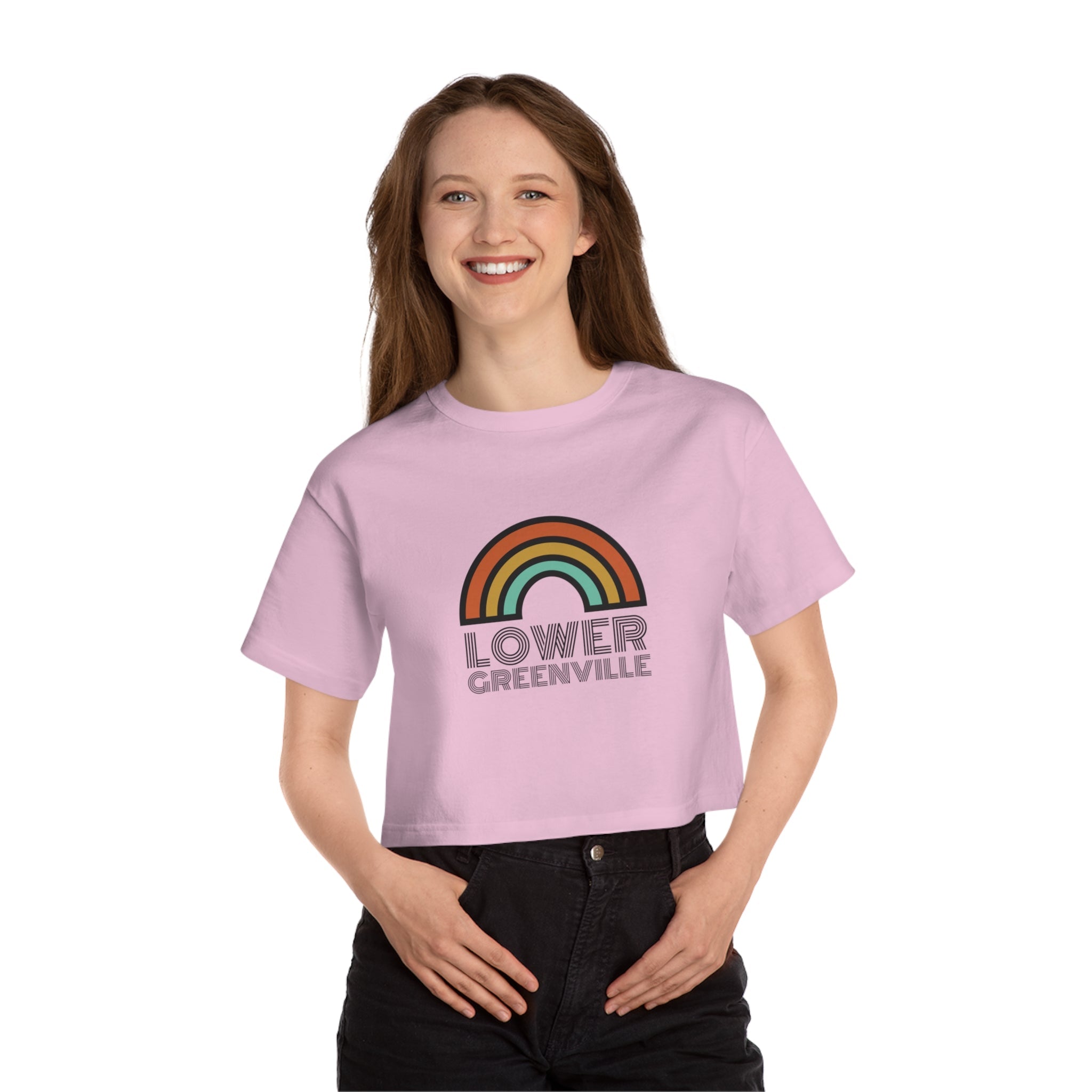 Rainbow Lower Greenville Cropped T-Shirt - Friends of Lower Greenville