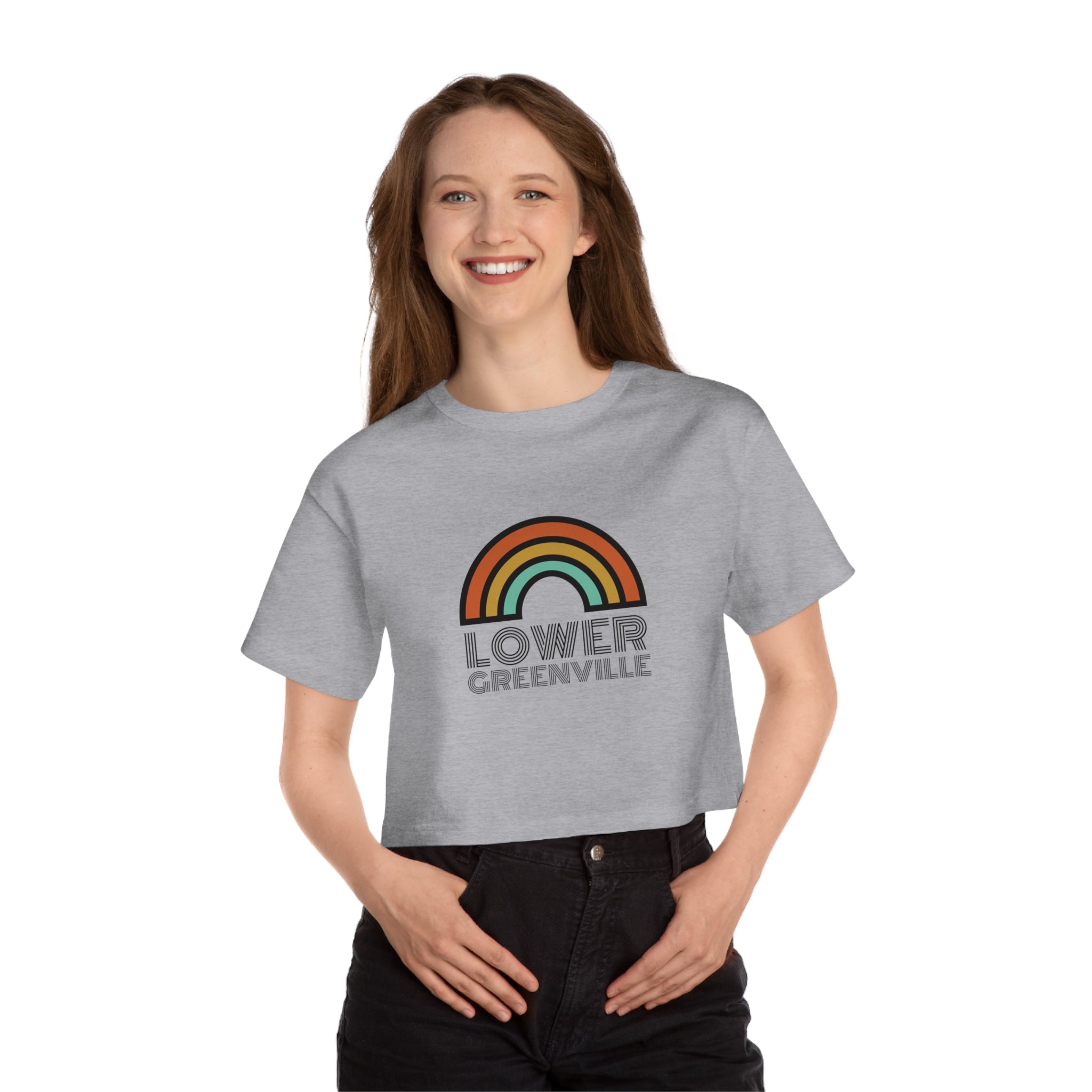 Rainbow Lower Greenville Cropped T-Shirt - Friends of Lower Greenville