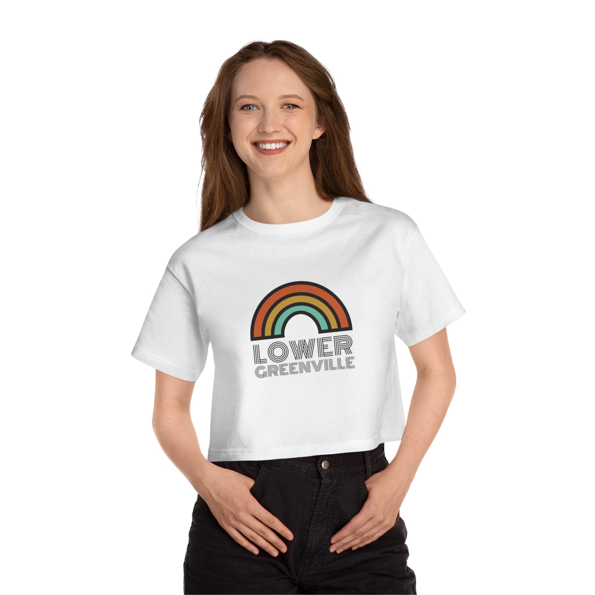 Rainbow Lower Greenville Cropped T-Shirt - Friends of Lower Greenville