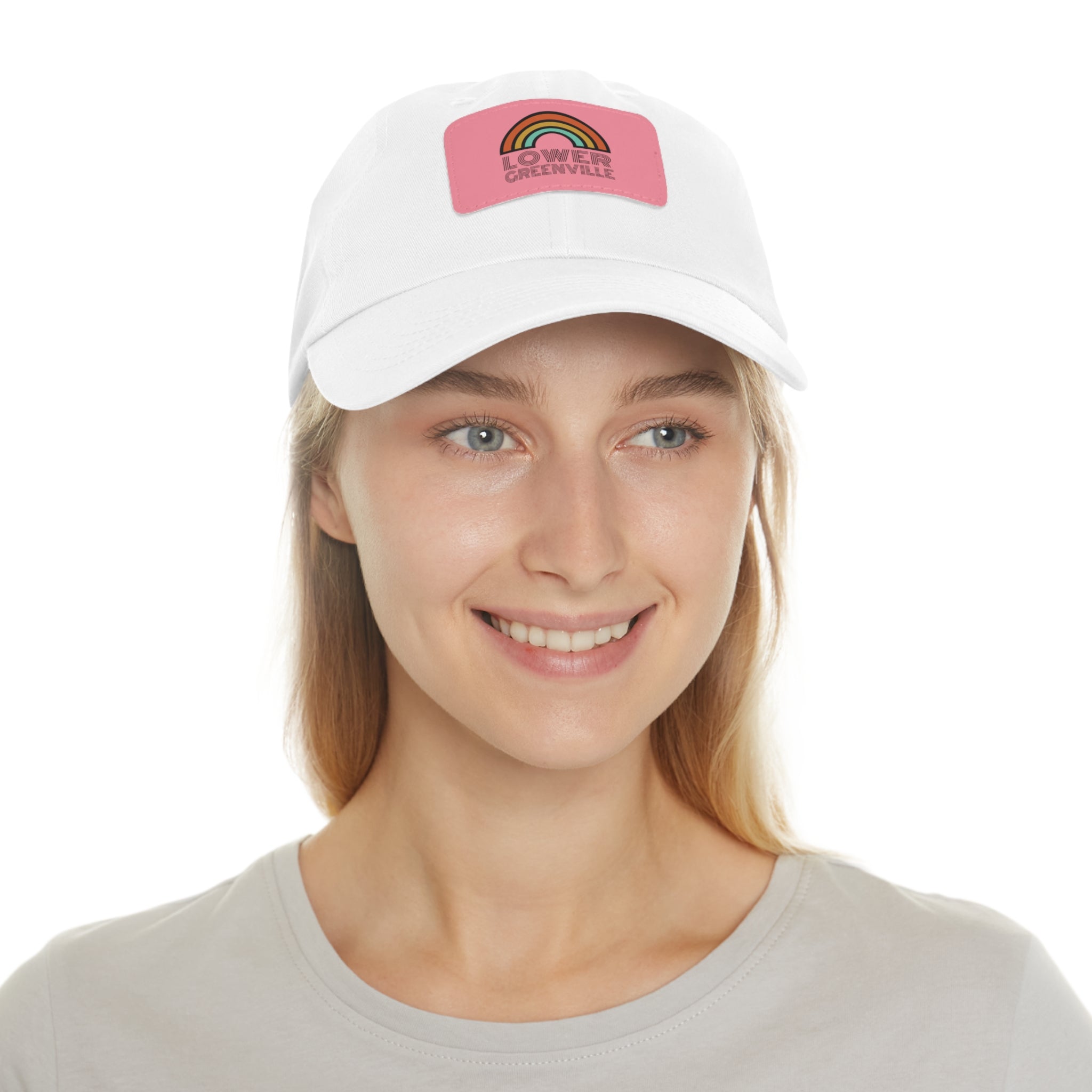 Rainbow Lower Greenville Hat with Leather Patch - Friends of Lower Greenville