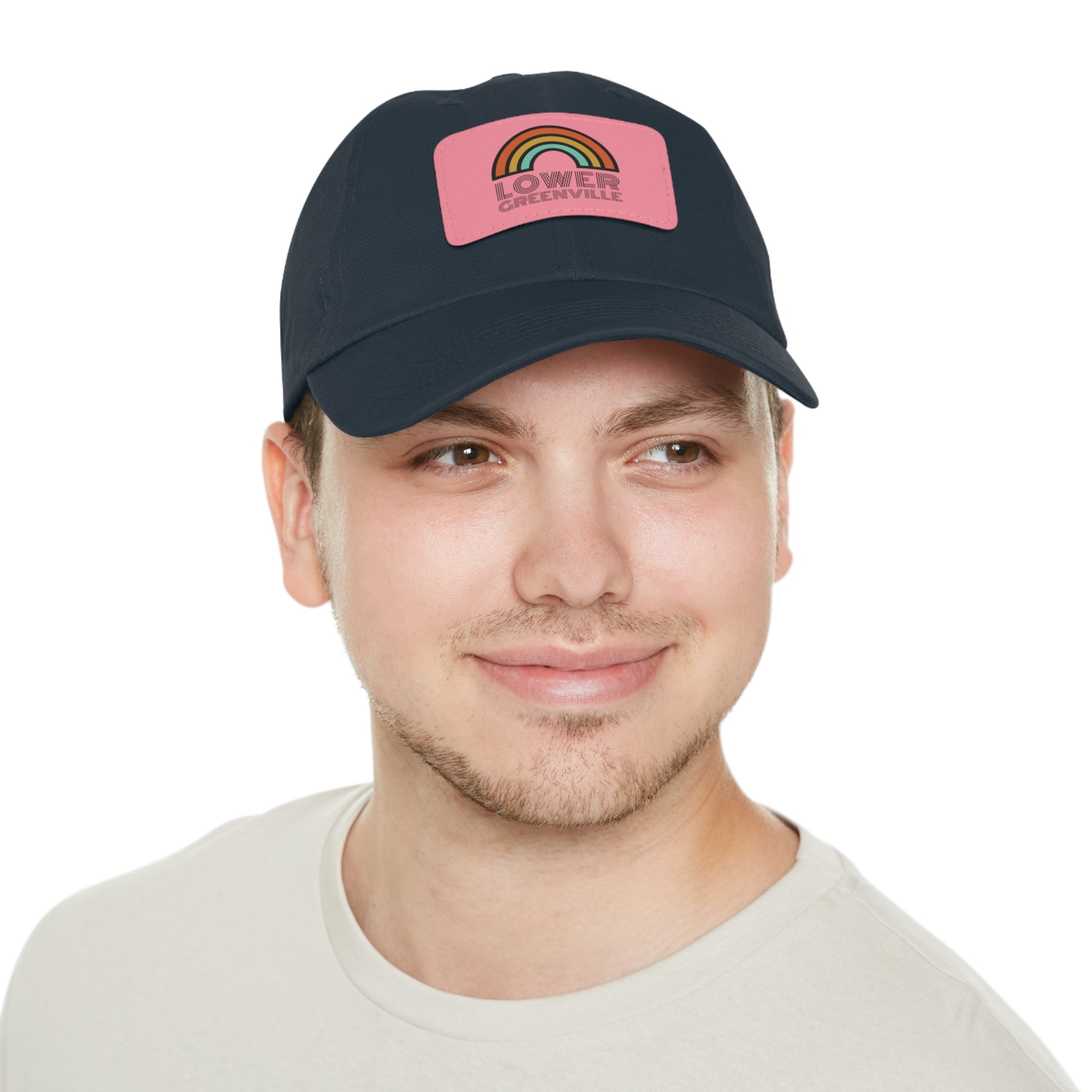 Rainbow Lower Greenville Hat with Leather Patch - Friends of Lower Greenville
