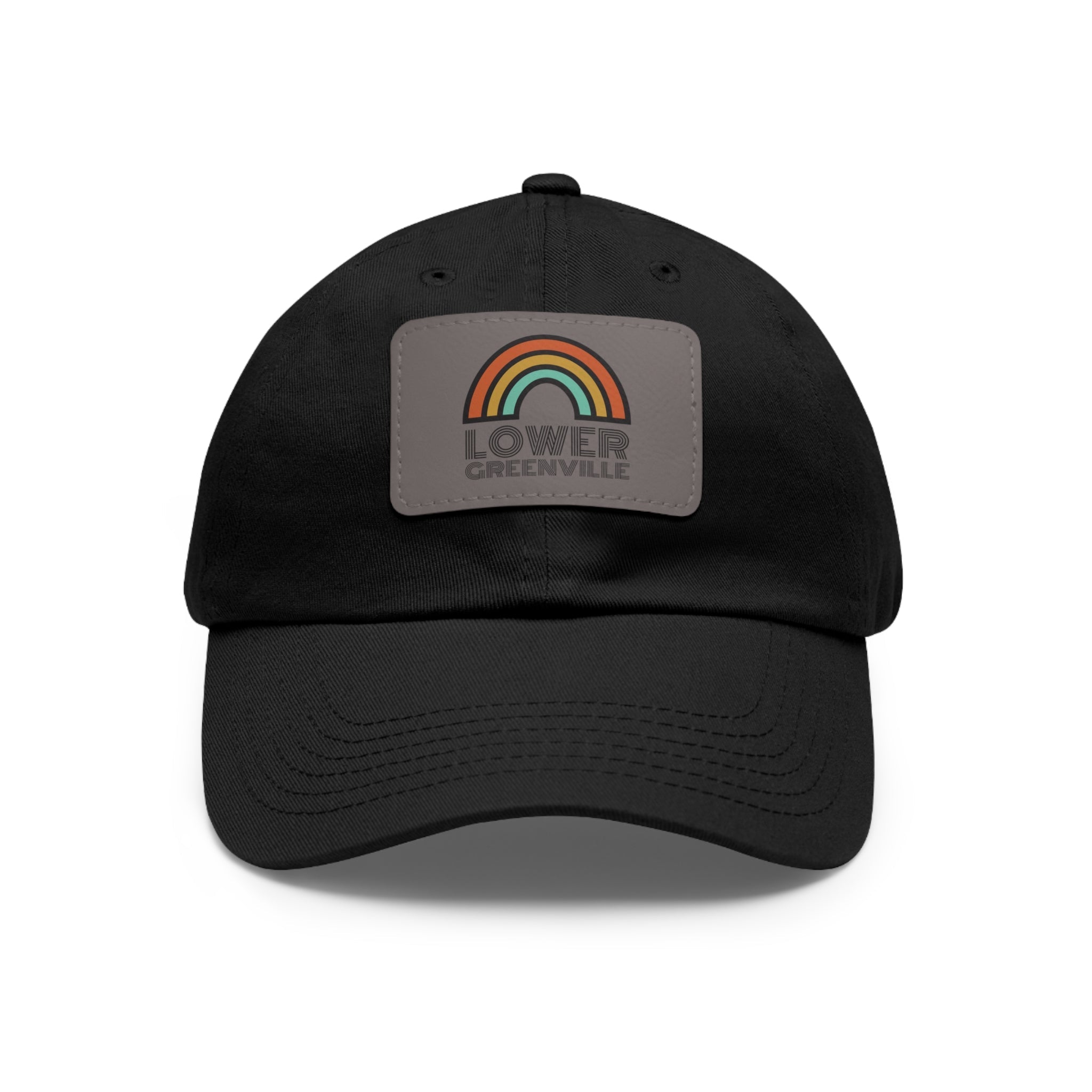 Rainbow Lower Greenville Hat with Leather Patch - Friends of Lower Greenville