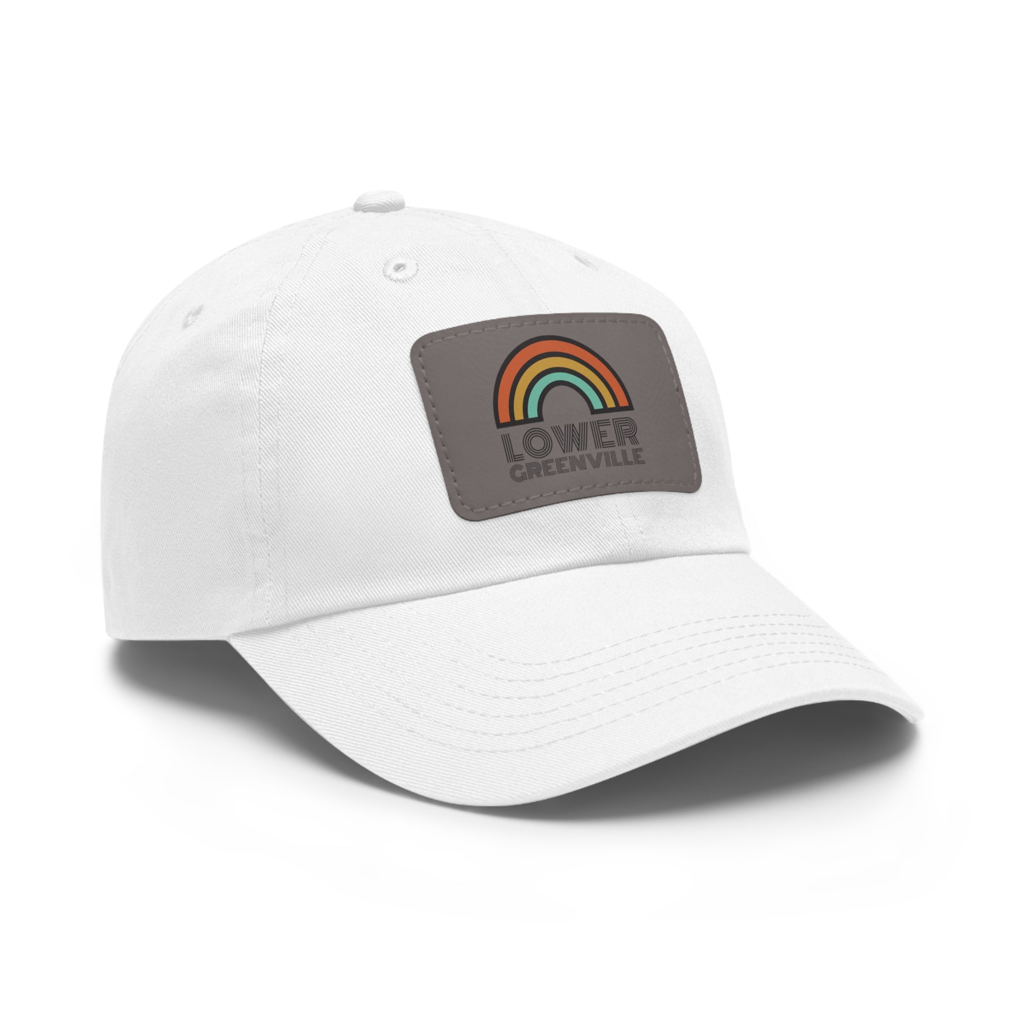 Rainbow Lower Greenville Hat with Leather Patch - Friends of Lower Greenville