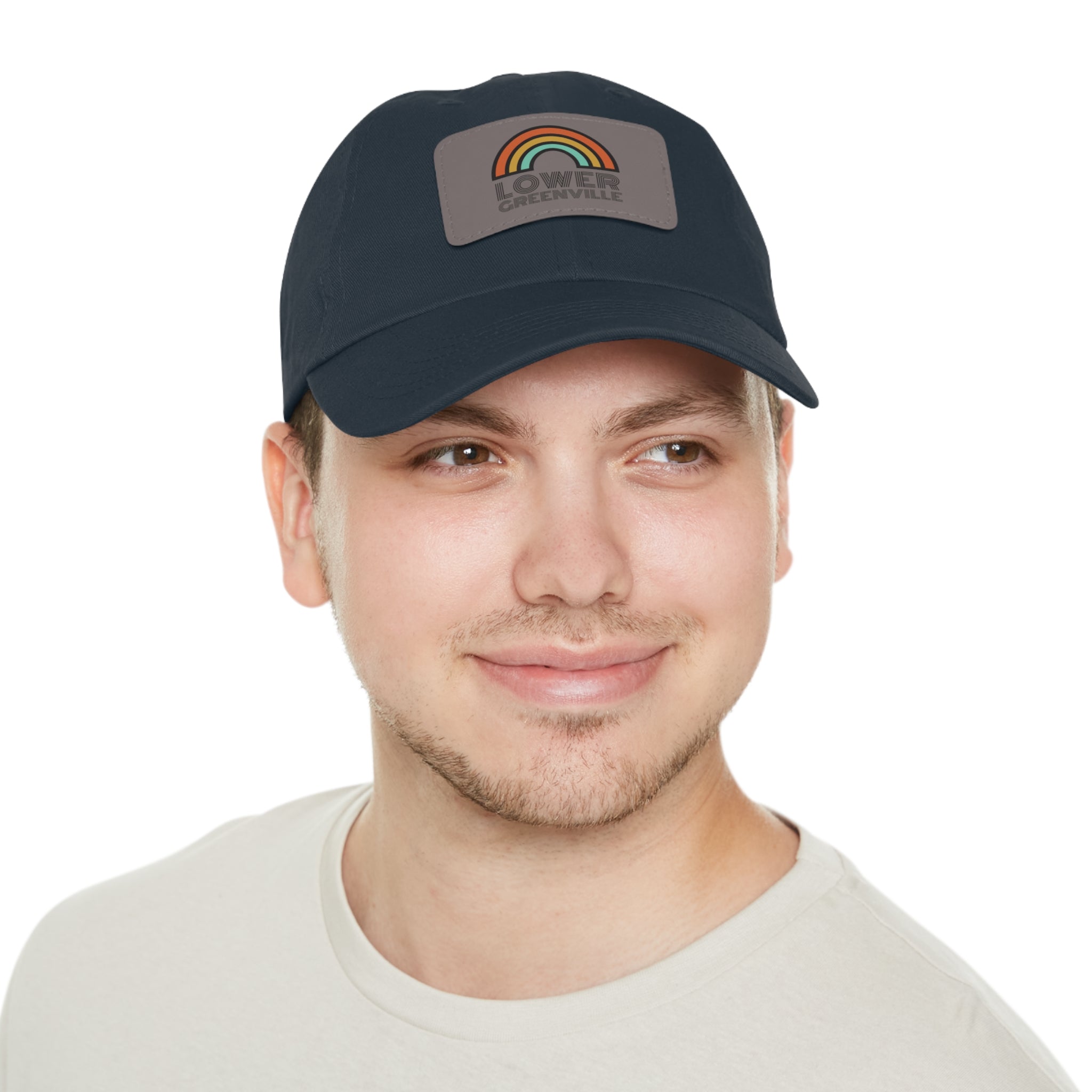 Rainbow Lower Greenville Hat with Leather Patch - Friends of Lower Greenville
